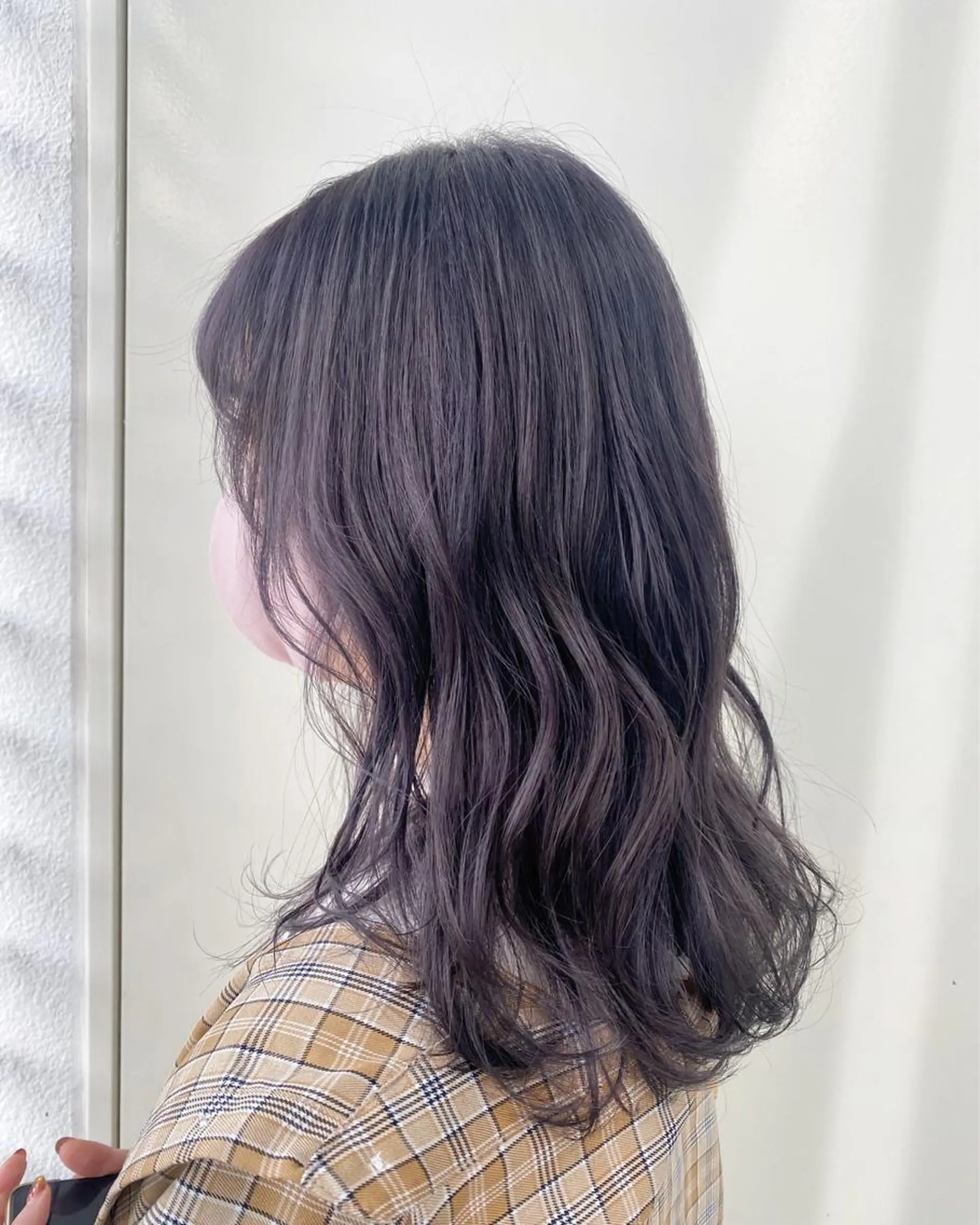 セミロング カラー 韓国ヘア顔周りカット 艶髪ベージュtamaのヘアスタイル