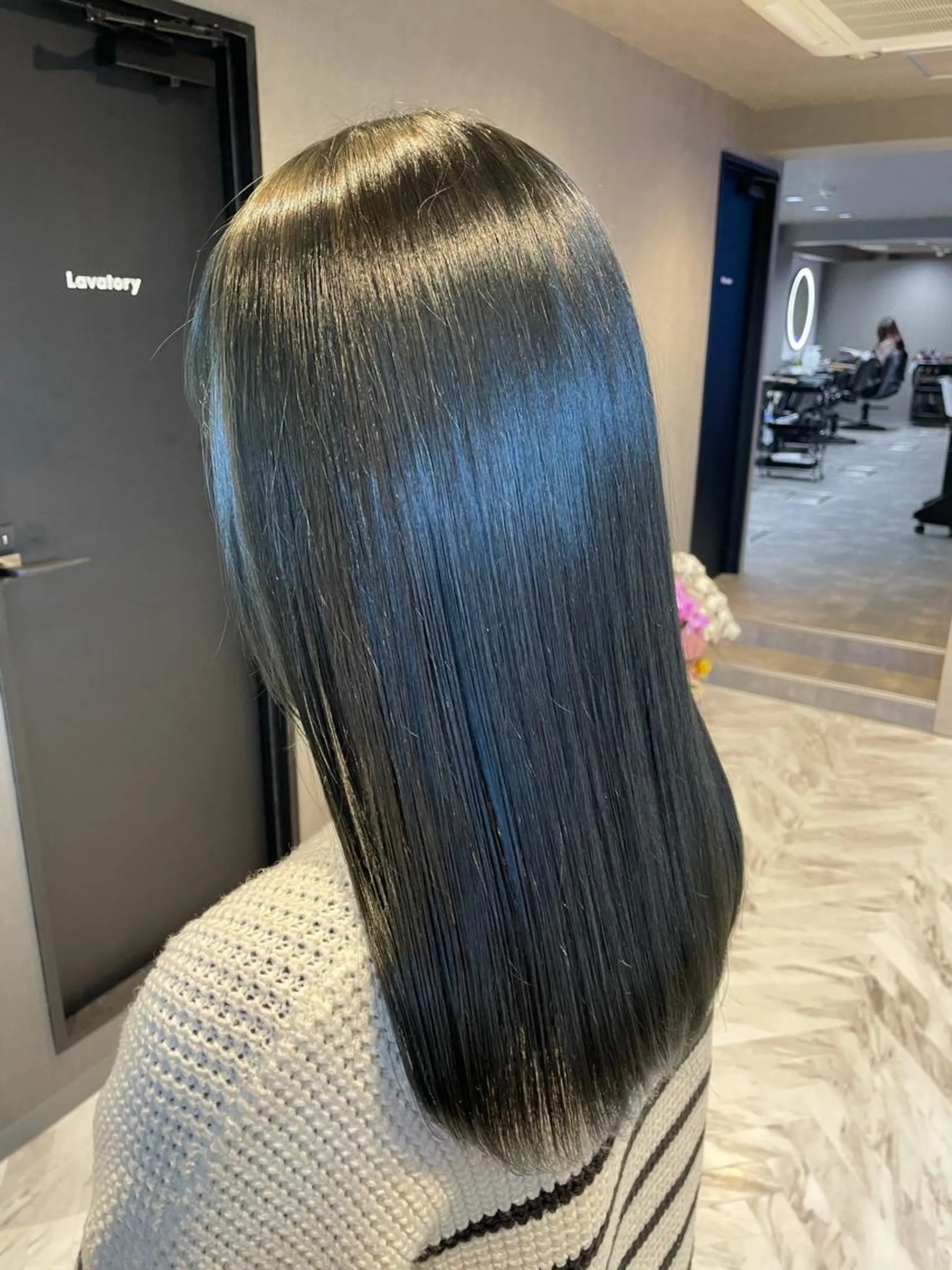 ロング カラー パーマ、ストパー モデル募集、ちはるのヘアスタイル