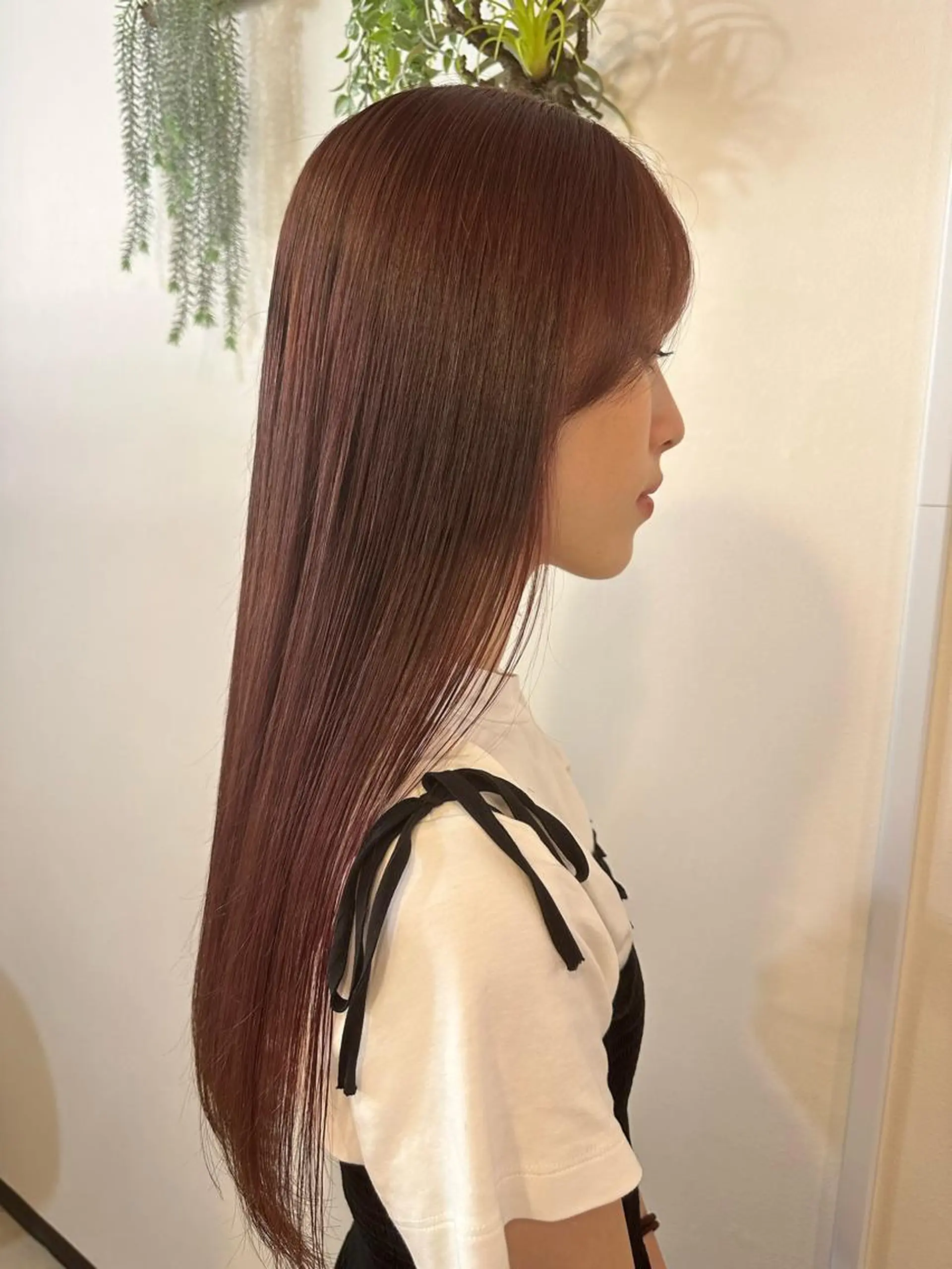 ロング カラー ブリーチ ダブルカラー ブリーチなしカラー レッドカラー Sherry/R 三川町　木村祐里奈のヘアスタイル