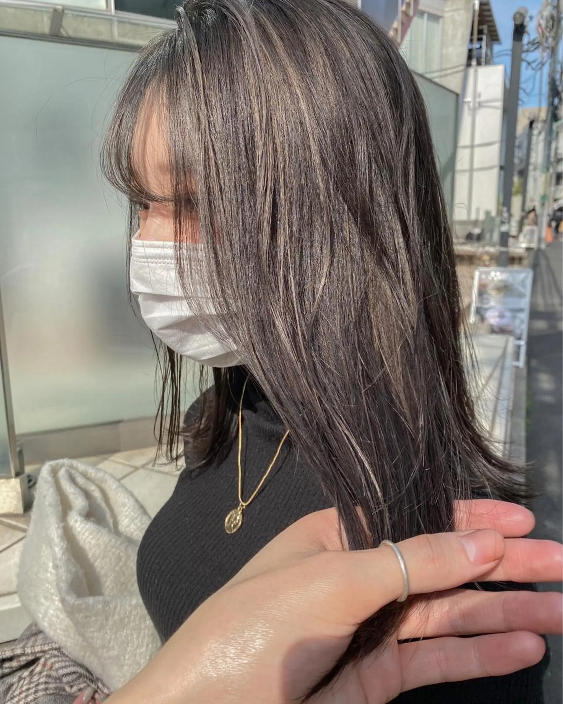 ミディアム カラー ダブルカラー ハイライトカラー 外国人風カラー ハイライト カット ヘアカラー トリートメント 海外デザイン🇺🇸 石渡諒太のヘアスタイル