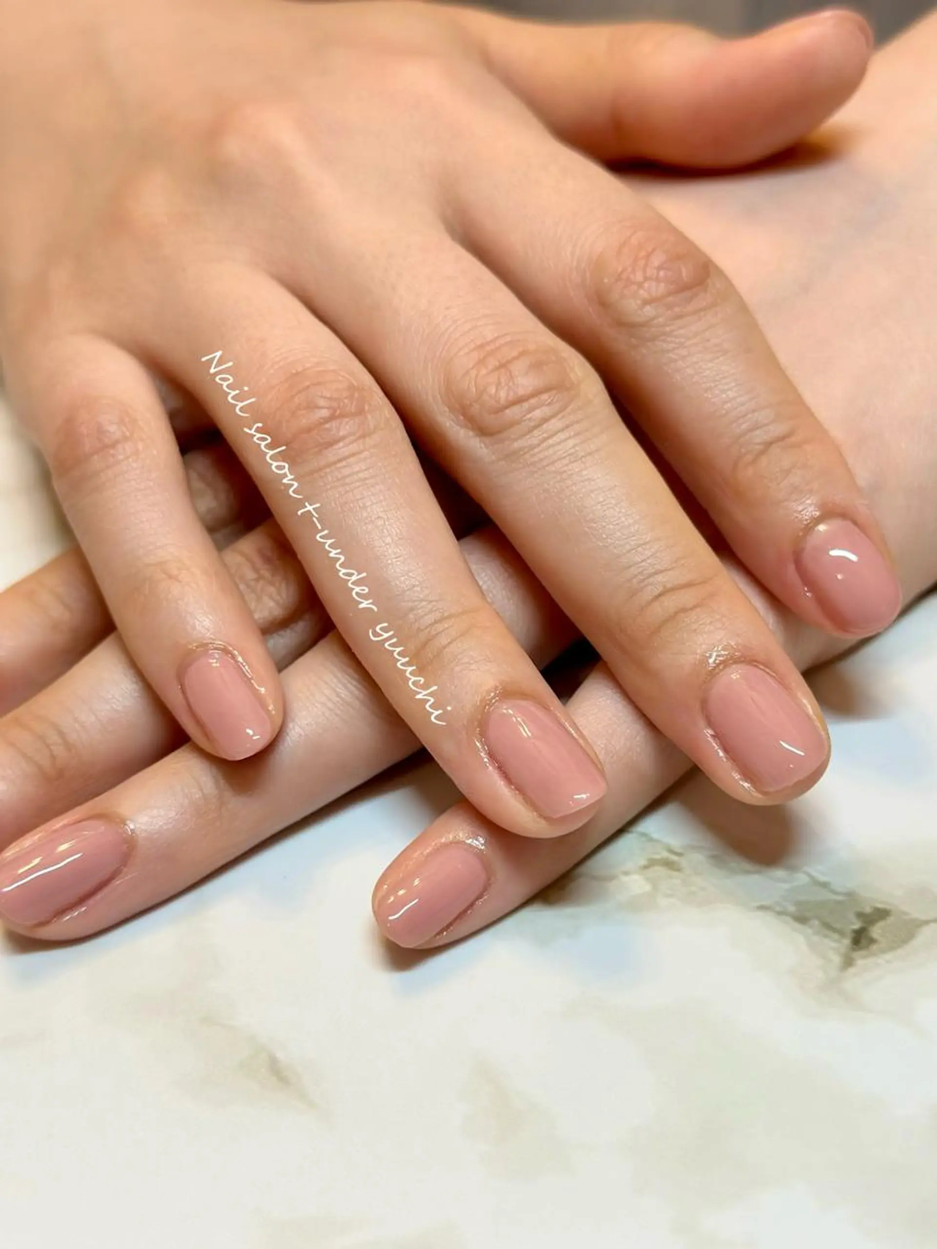 ネイル ワンカラーネイル ピンク ピンクベージュ Nailsalon yuuchiのネイルデザイン