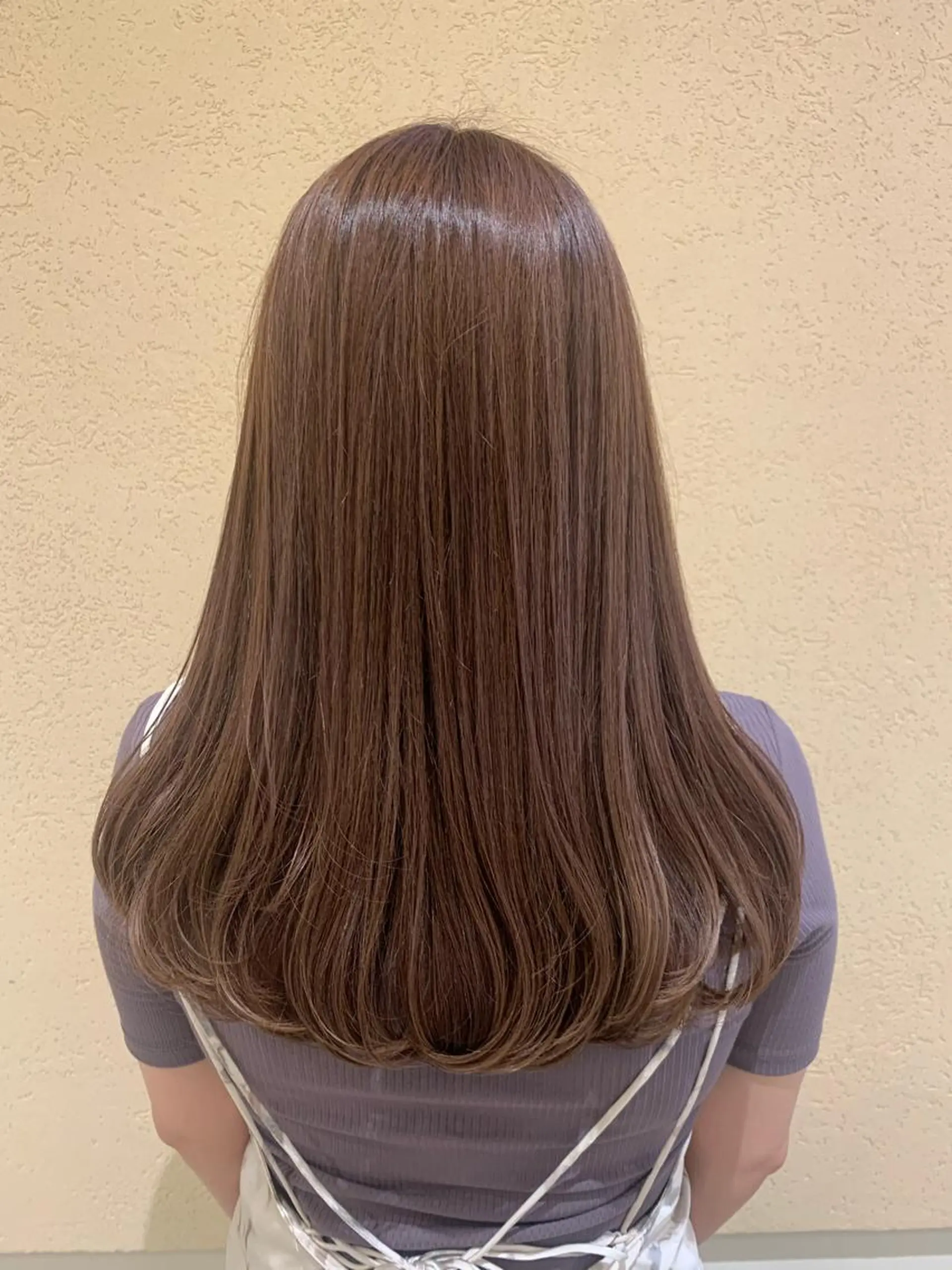 セミロング カラー ベージュカラー ピンクカラー ピンクベージュ シャドールーツ美容師 篠原康太のヘアスタイル