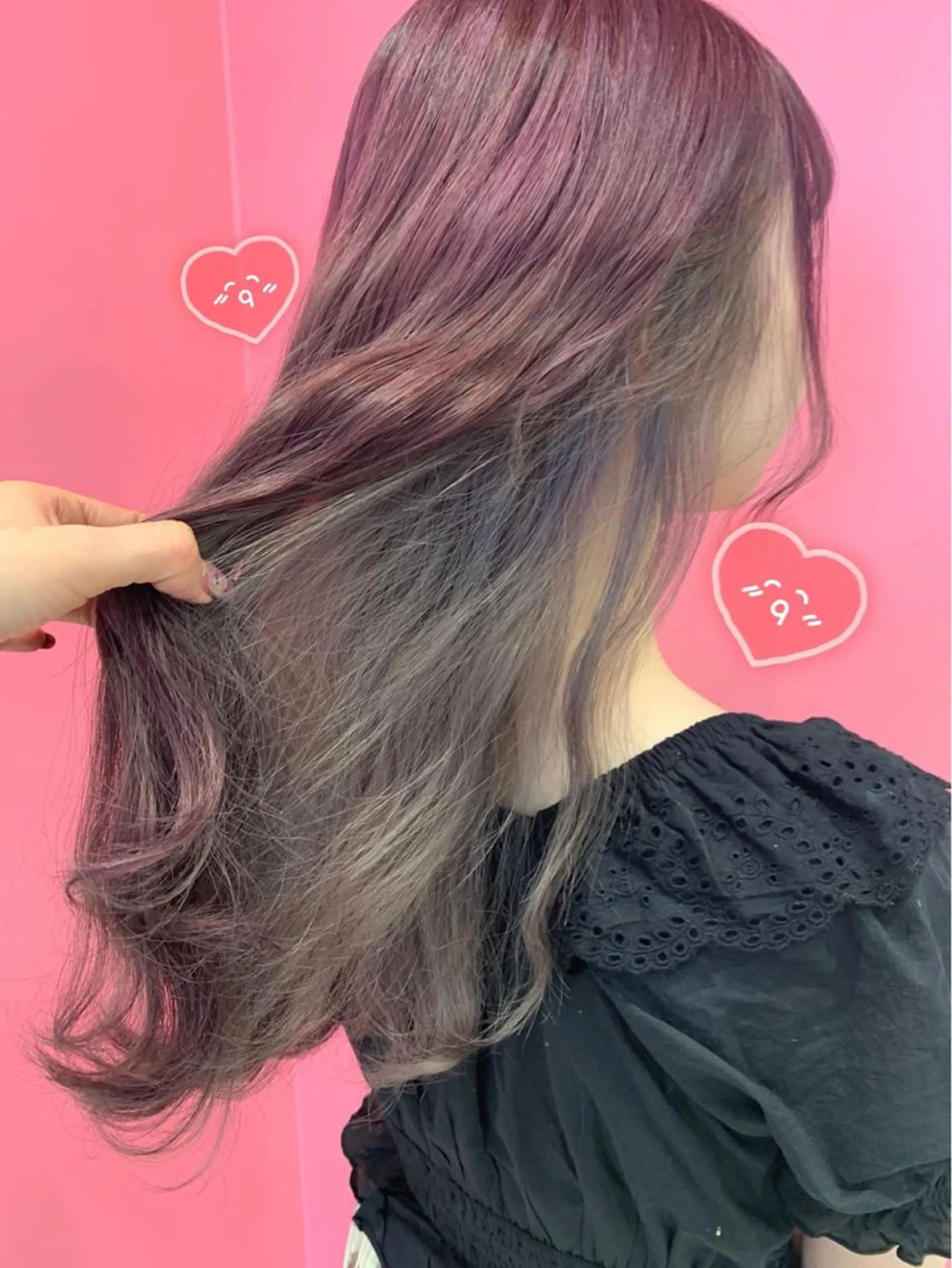 セミロング カラー ベージュカラー ピンクカラー ホワイトベージュ EMANON新宿東口所属・新宿駅近♡個室 ♡関口三都季🌜のヘアスタイル