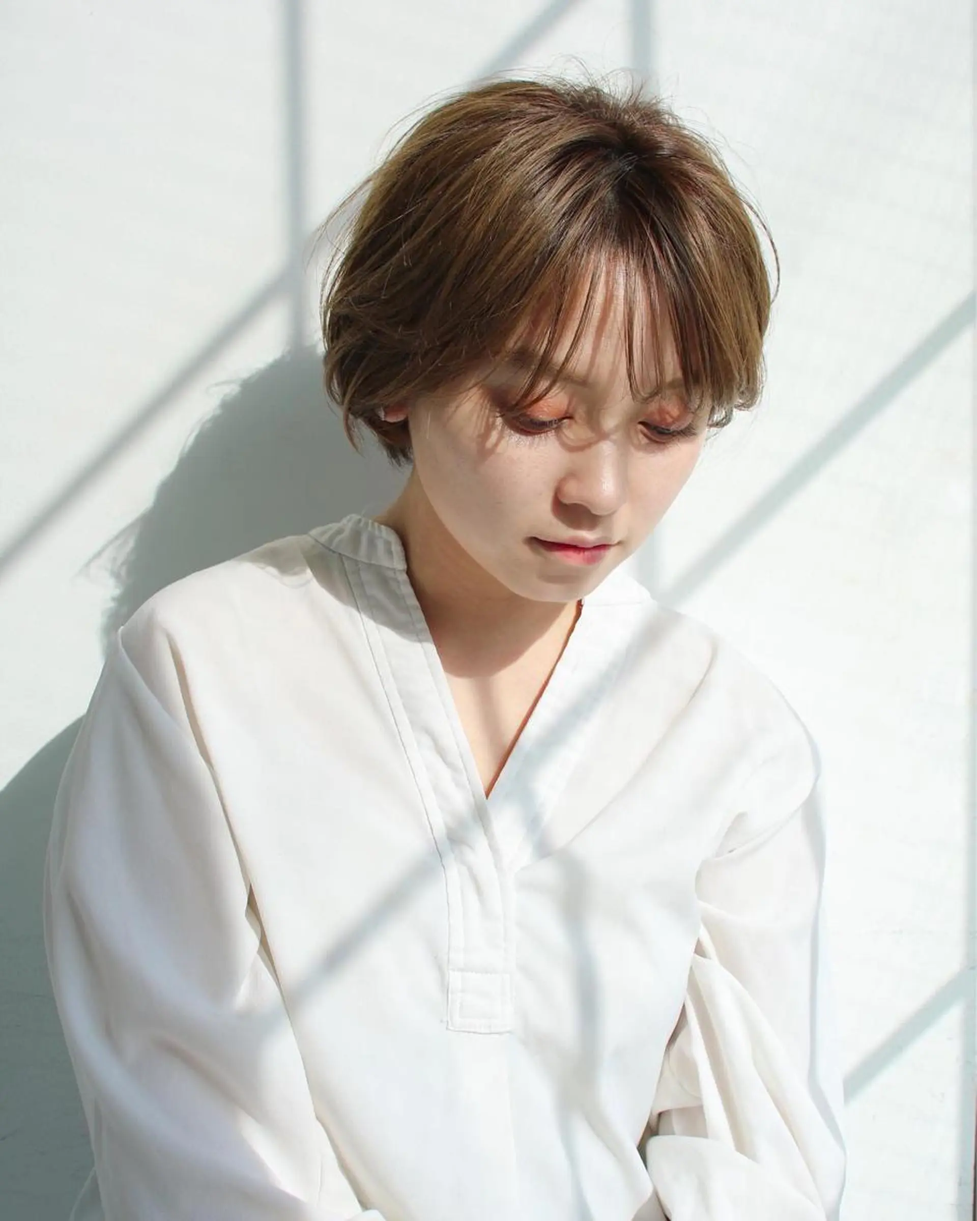 ショート シースルーバング ショートヘア La fith hair rond 立川店所属・kyosuke 透明感カラーのヘアスタイル