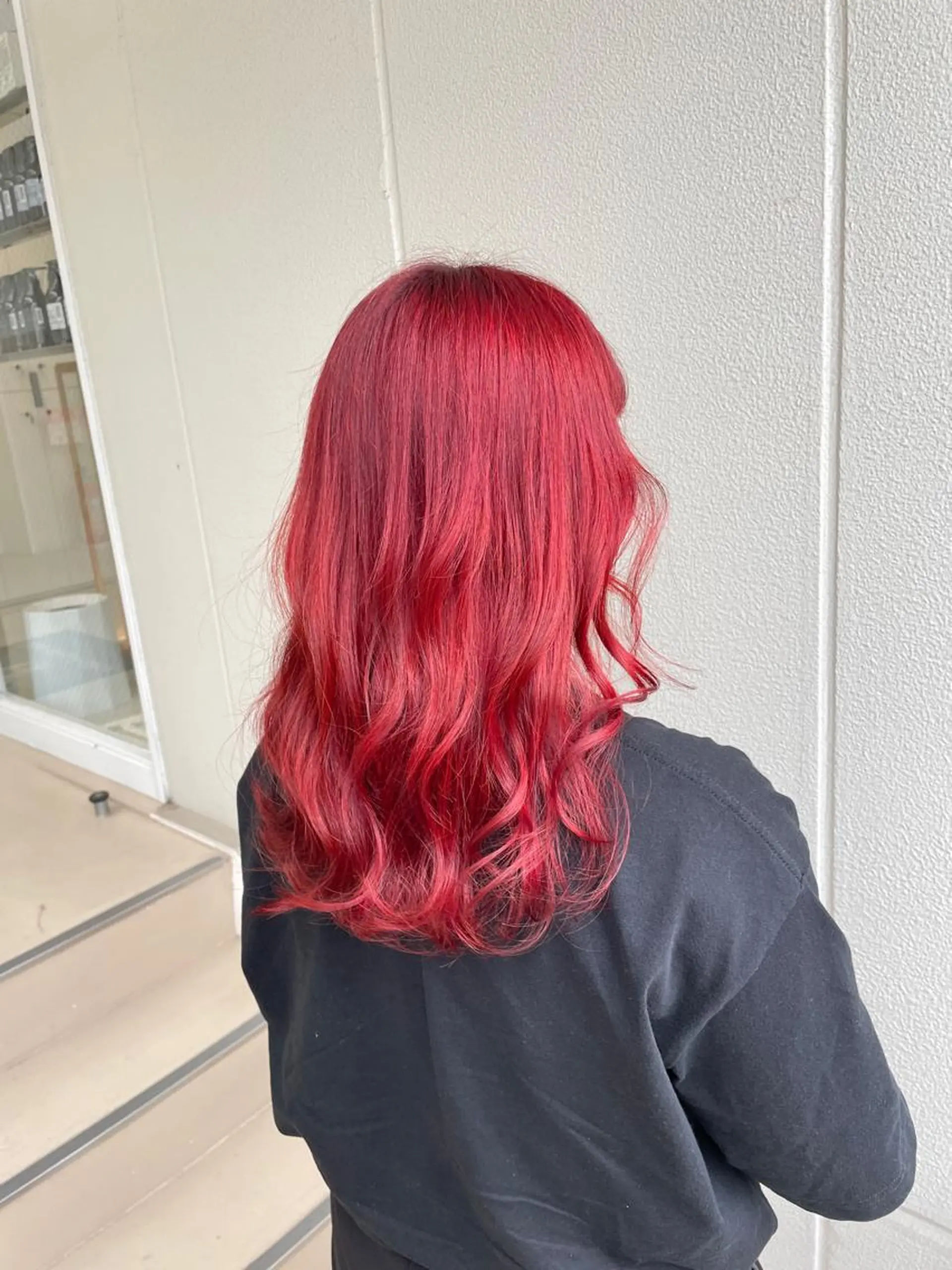 ロング カラー ヘアアレンジ レッドカラー カット トリートメント ヘッドスパ ヘアセット 艶髪✨寒色カラー✨ 翁長孝輔のヘアスタイル
