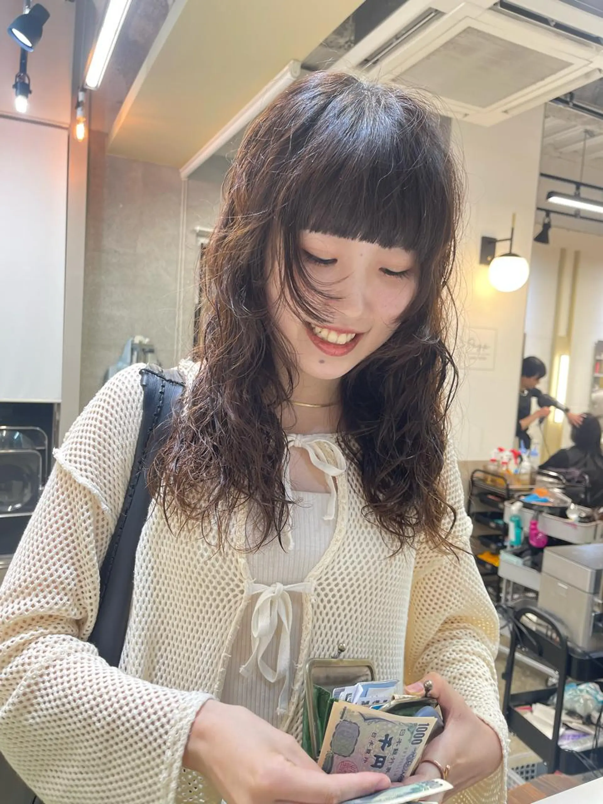 セミロング カラー パーマ セミロングパーマ 顔まわりレイヤー レイヤーカット カット ヘアカラー パーマ Peyp所属・早瀬 裕之のヘアスタイル