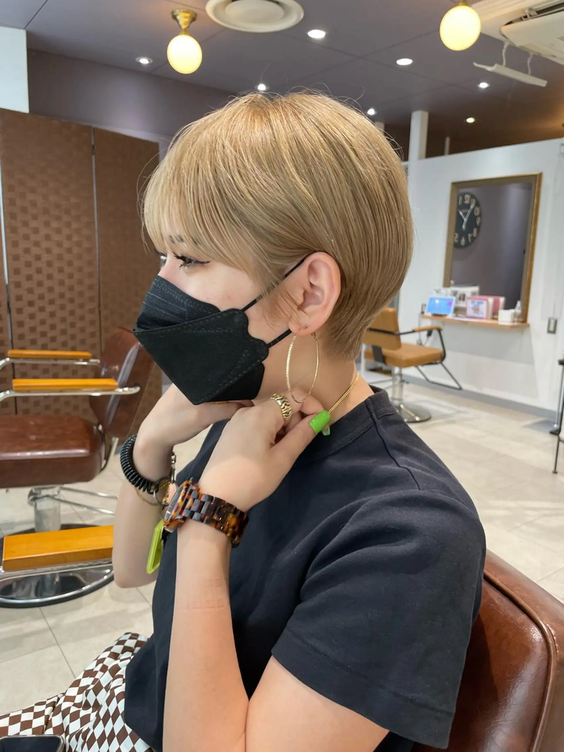 ショート カラー カット ヘアカラー トリートメント salowin梅田茶屋町north所属・くがれいじ 梅田/ショート/ボブのヘアスタイル