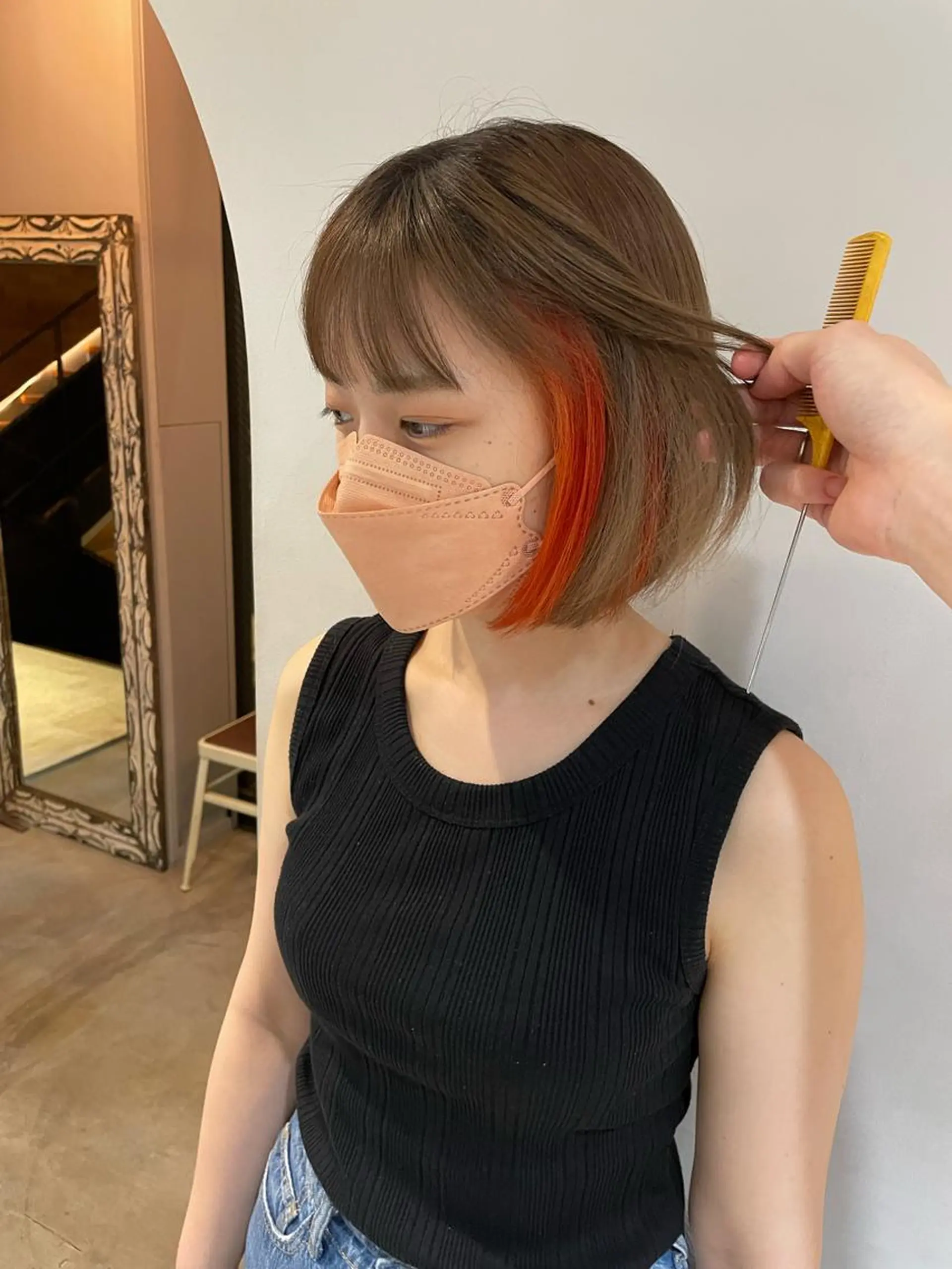 ショート Null 表参道所属・岩下昂世/ ハイトーン/デザインのヘアスタイル