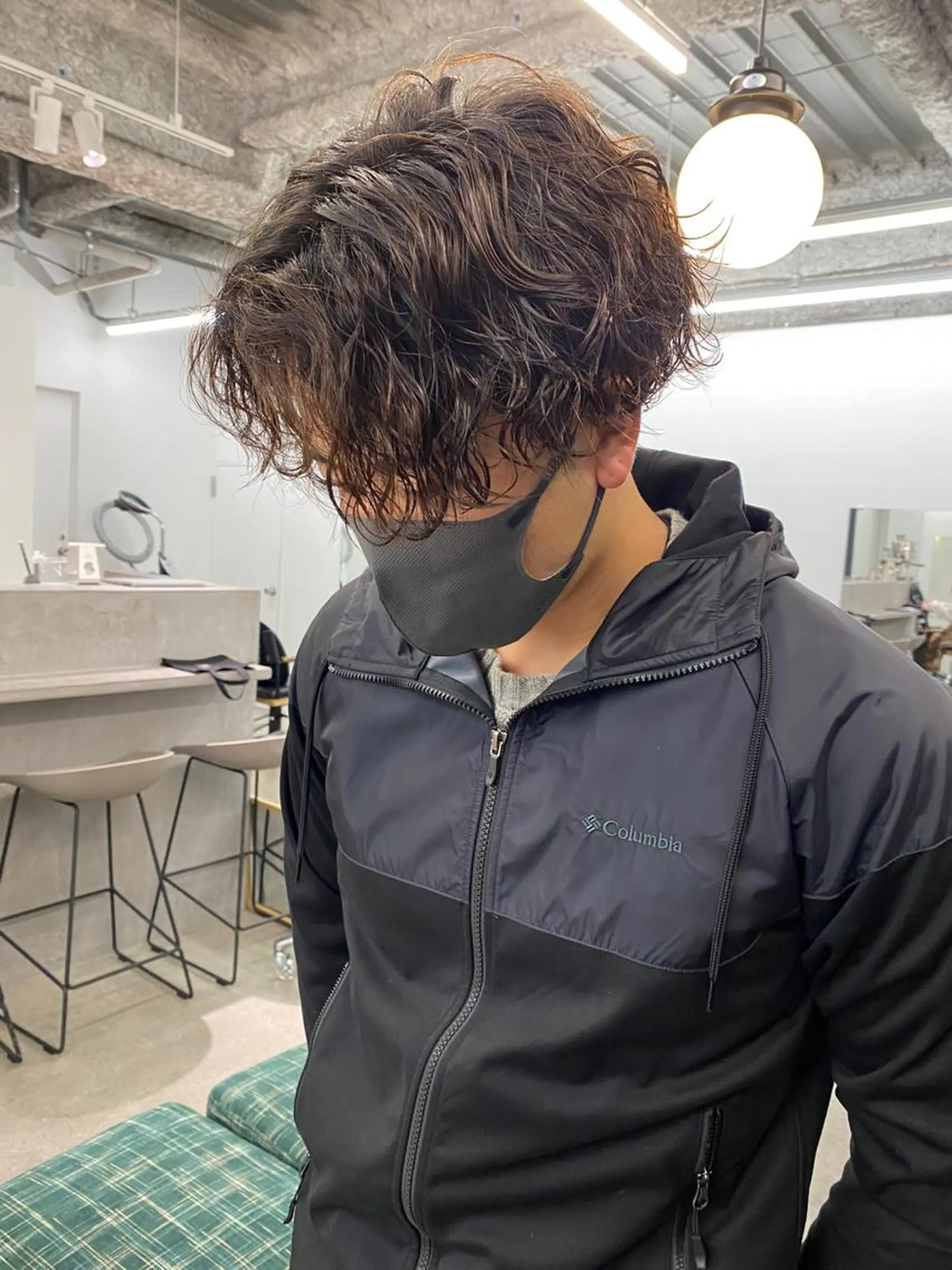 パーマ メンズ メンズパーマ パーマ 顔周りカット/透明感 カラー/rioのヘアスタイル