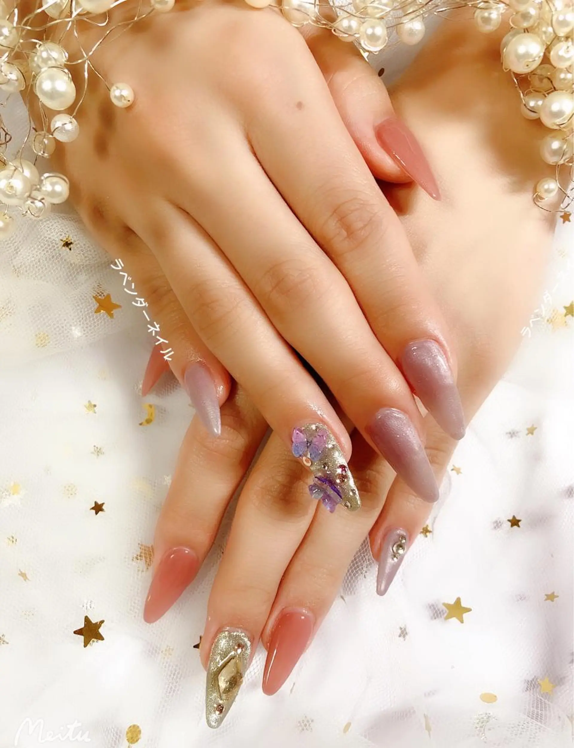 ネイル ラベンダー💖日暮里 ルル💖ネイルのネイルデザイン