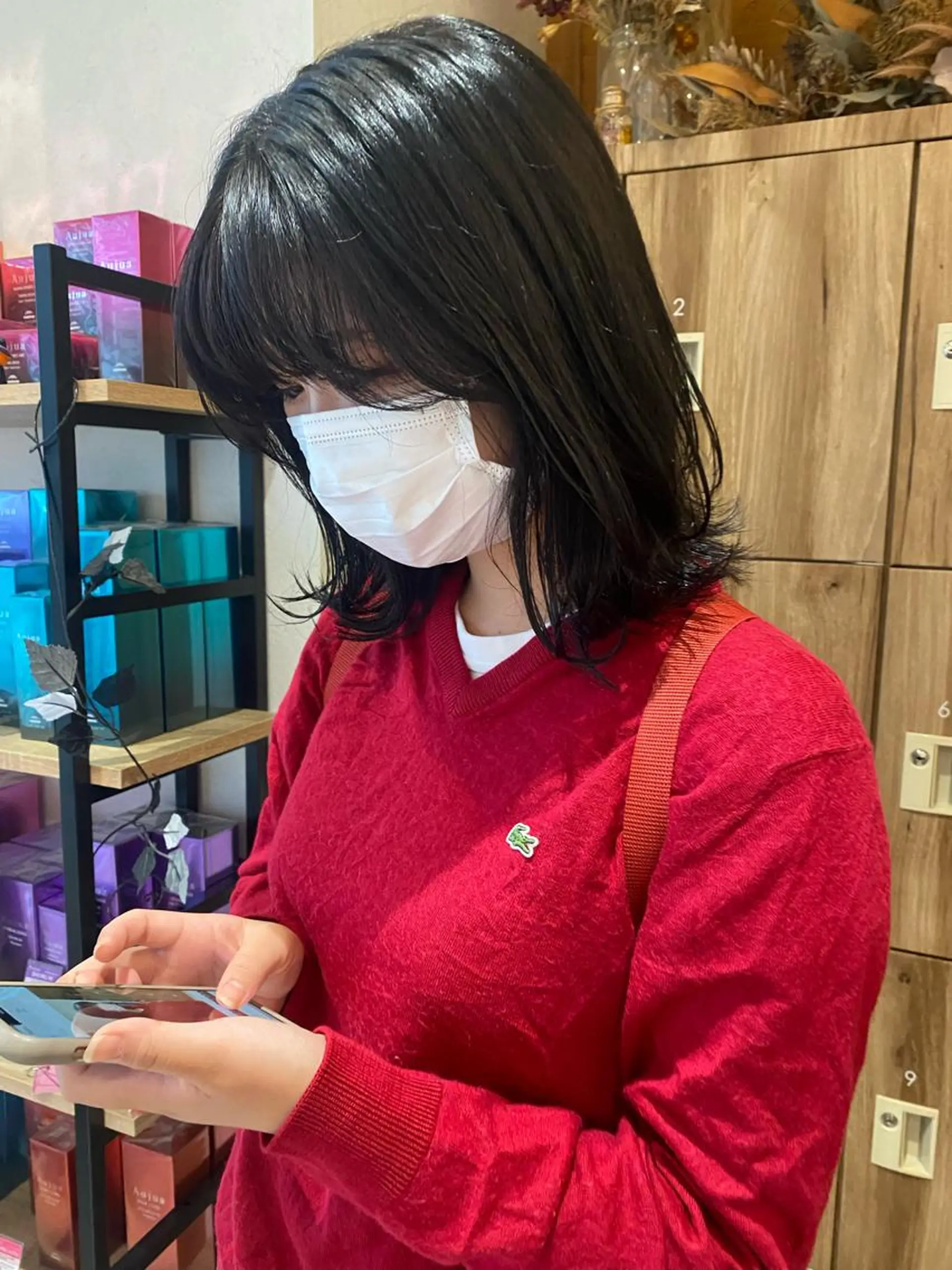 ミディアム カラー くびれヘア カット ヘアカラー パーマ指名No1 /namiのヘアスタイル