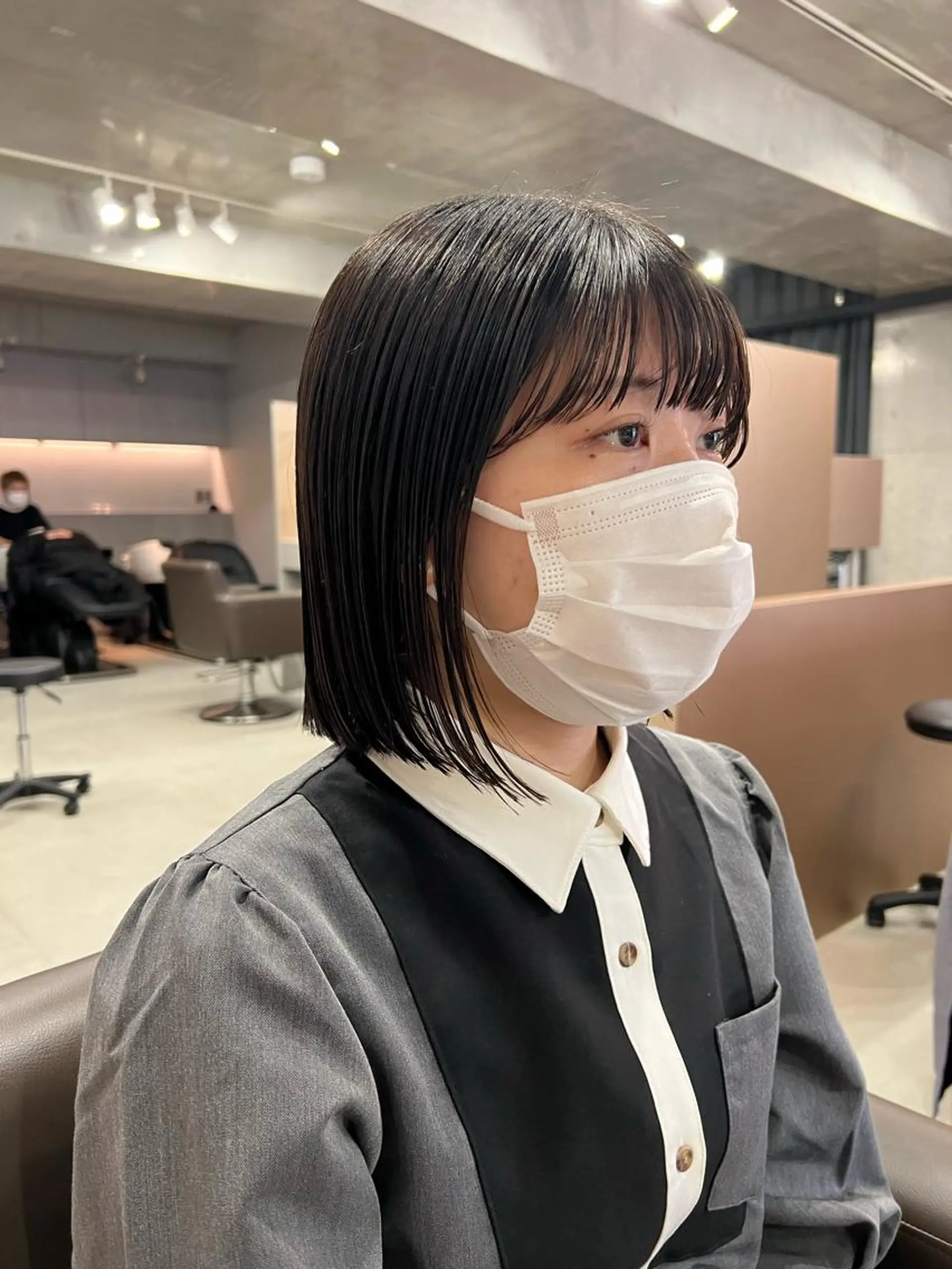 ショート カラー ボブパーマコテ巻き風 パーマNo1深江秀平のヘアスタイル