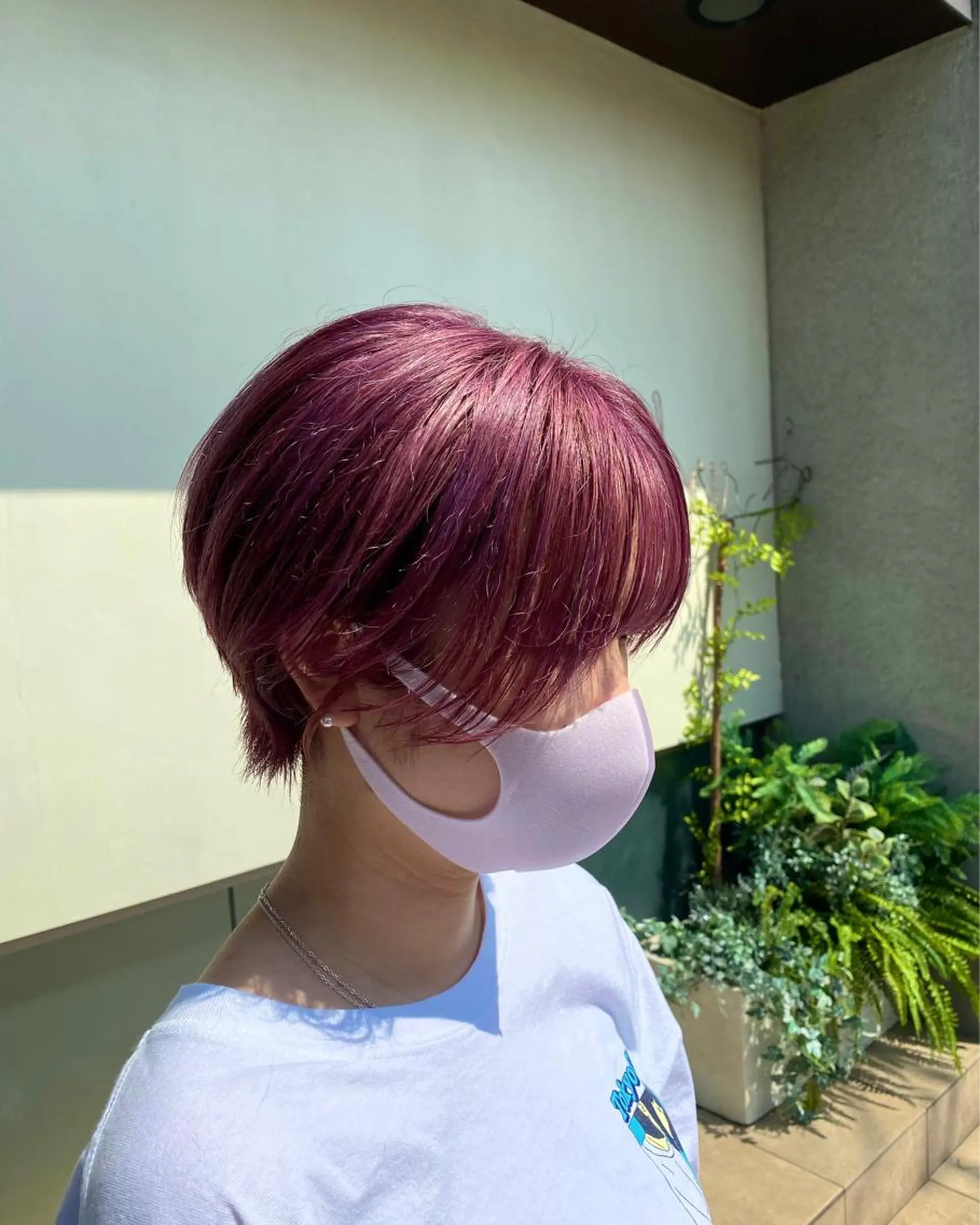 ショート カラー ピンクカラー AIconic nagoya所属・縮毛矯正/ レイヤー/ミディアムのヘアスタイル