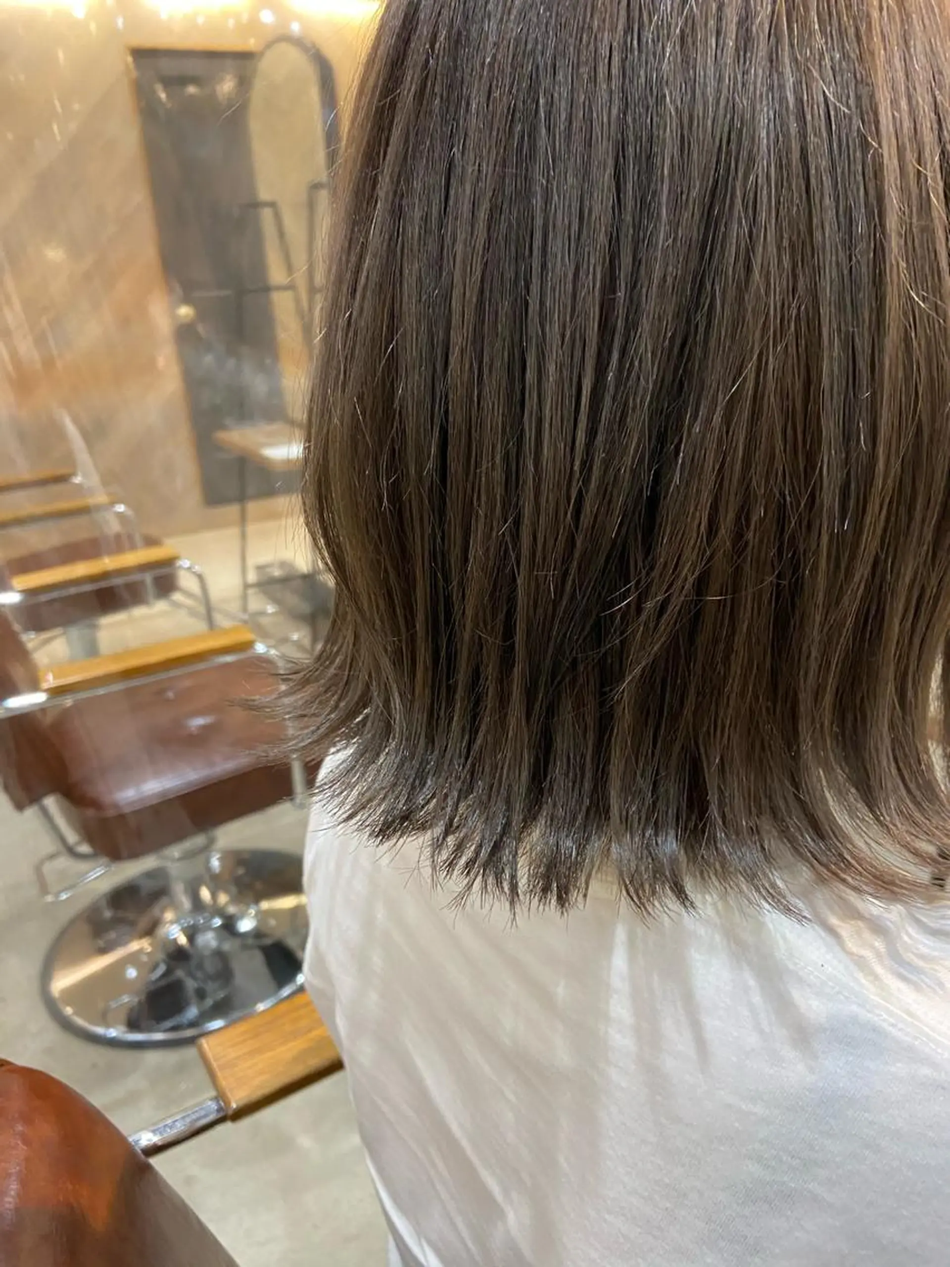 ミディアム カラー カット ヘアカラー 髪質改善/森ノ宮/ 美容室/店長杉山慶尚のヘアスタイル