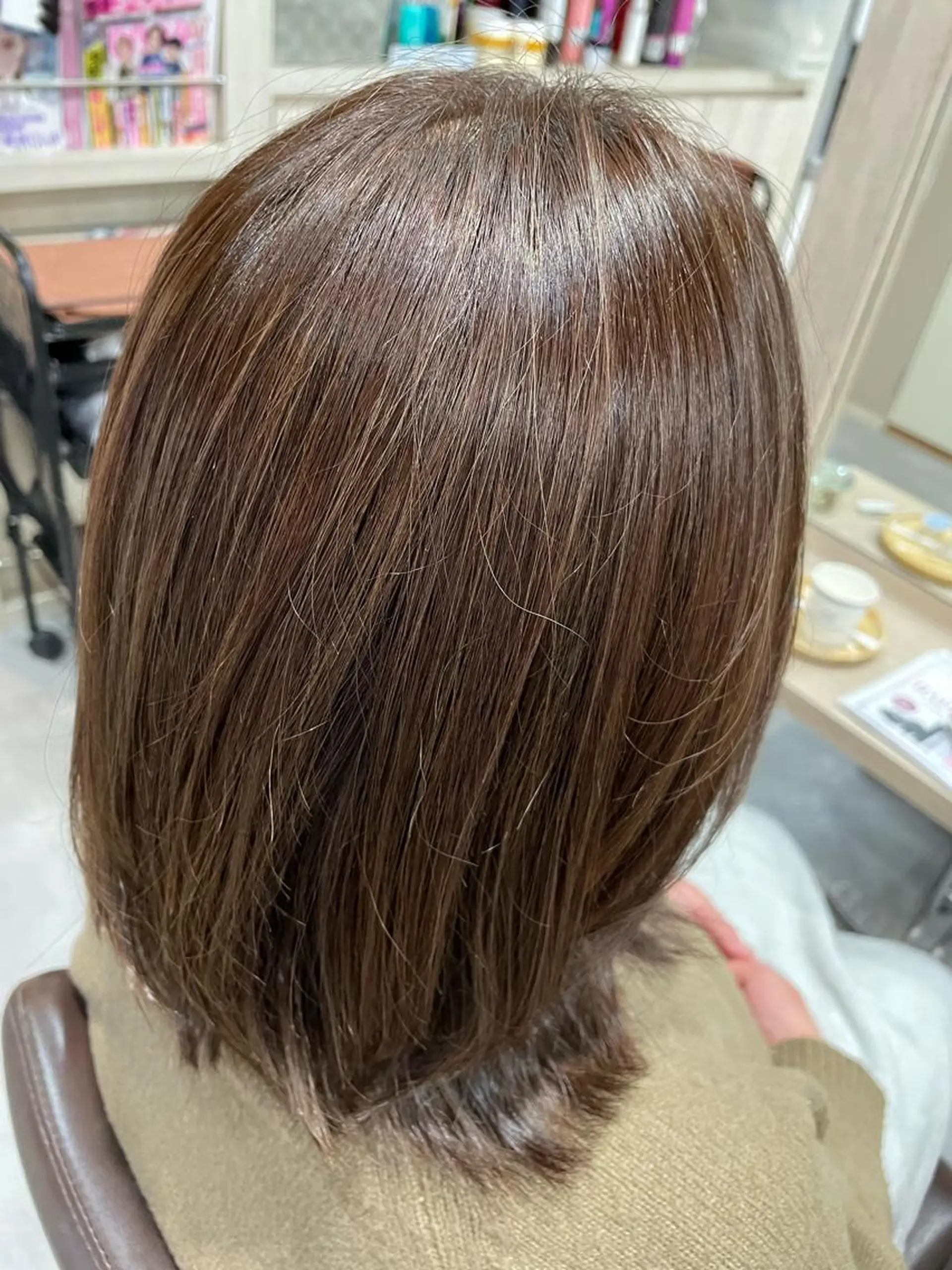 ミディアム ヘアカラー 永田 まどかのヘアスタイル