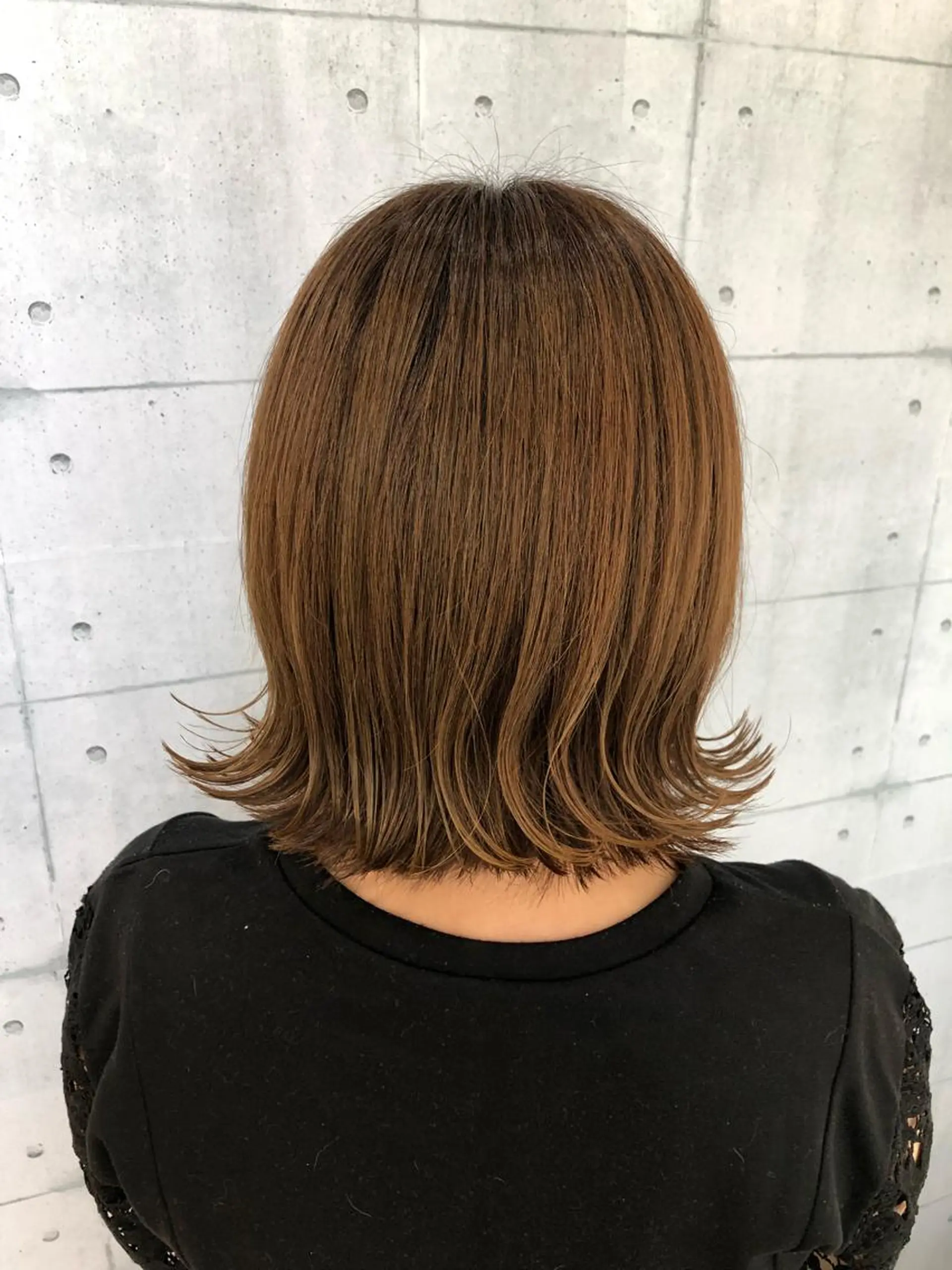 ミディアム カラー 金沢 広美のヘアスタイル