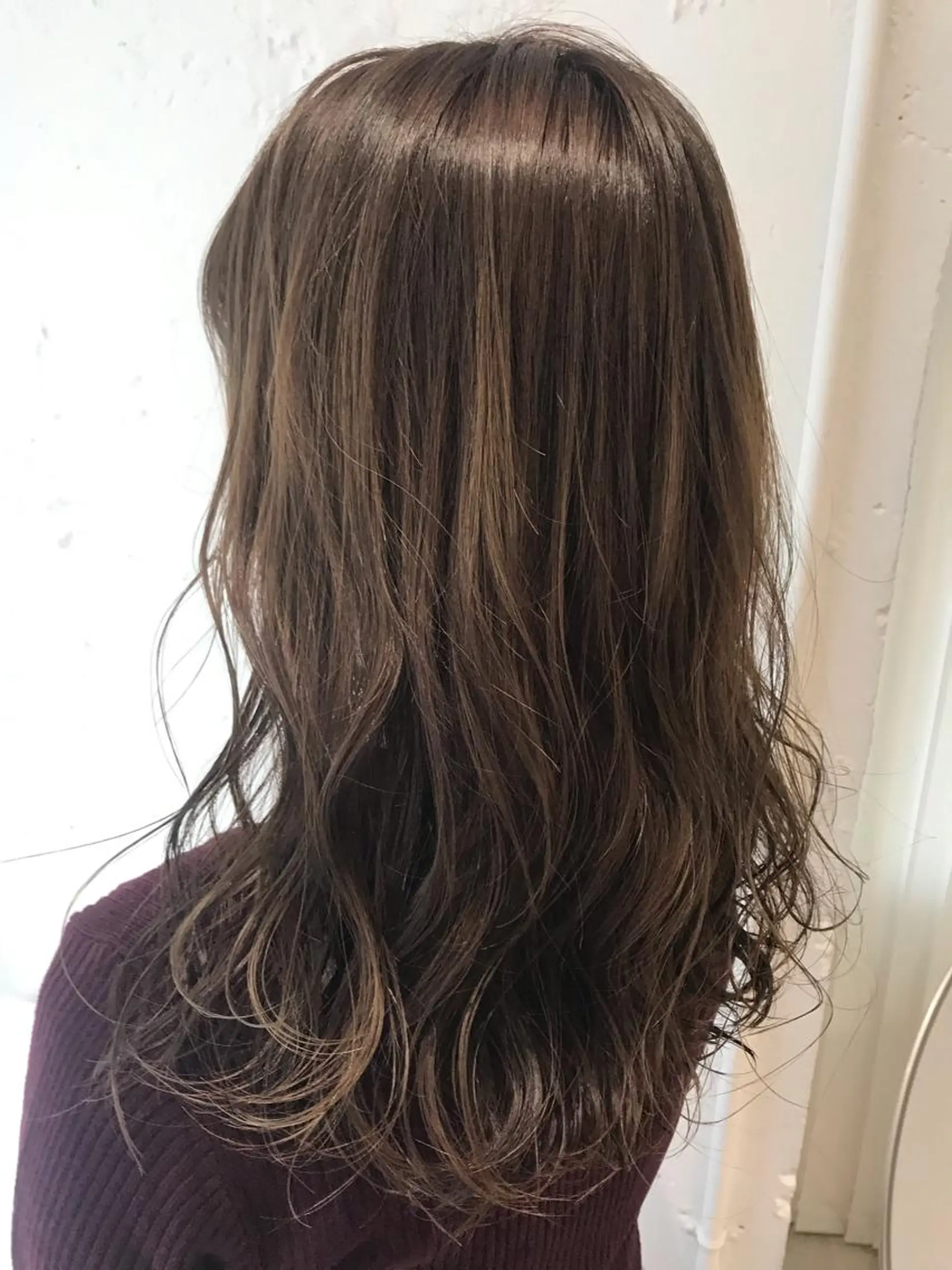 ロング カラー パーマ 韓国ヘア🇰🇷/ レイヤーカット✂︎のヘアスタイル