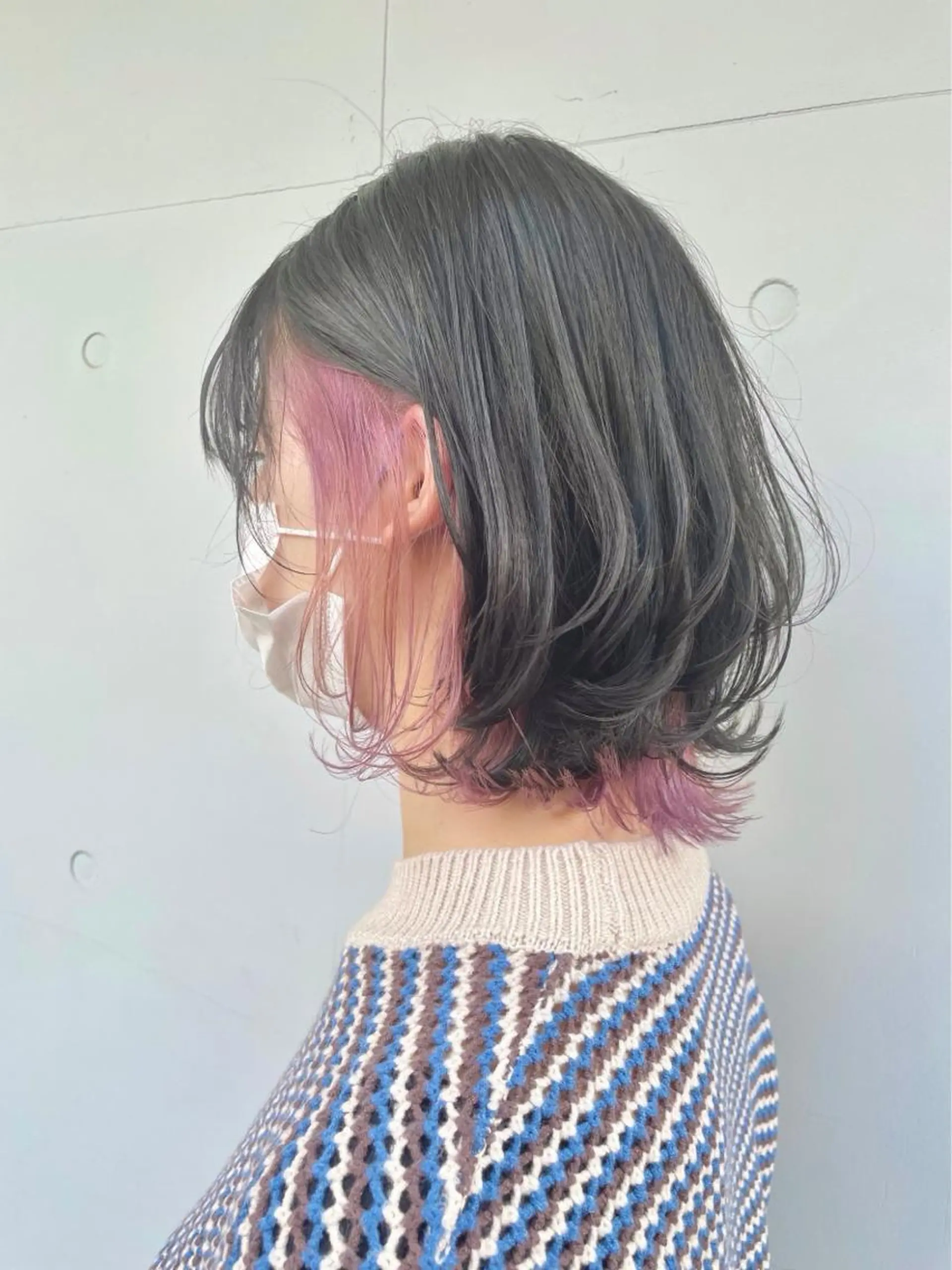 ショート カラー アディクシーカラー ブリーチ ケアブリーチ ダブルカラー イヤリングカラー ヘアカラー 藤澤 夏実/インナーカラーのヘアスタイル