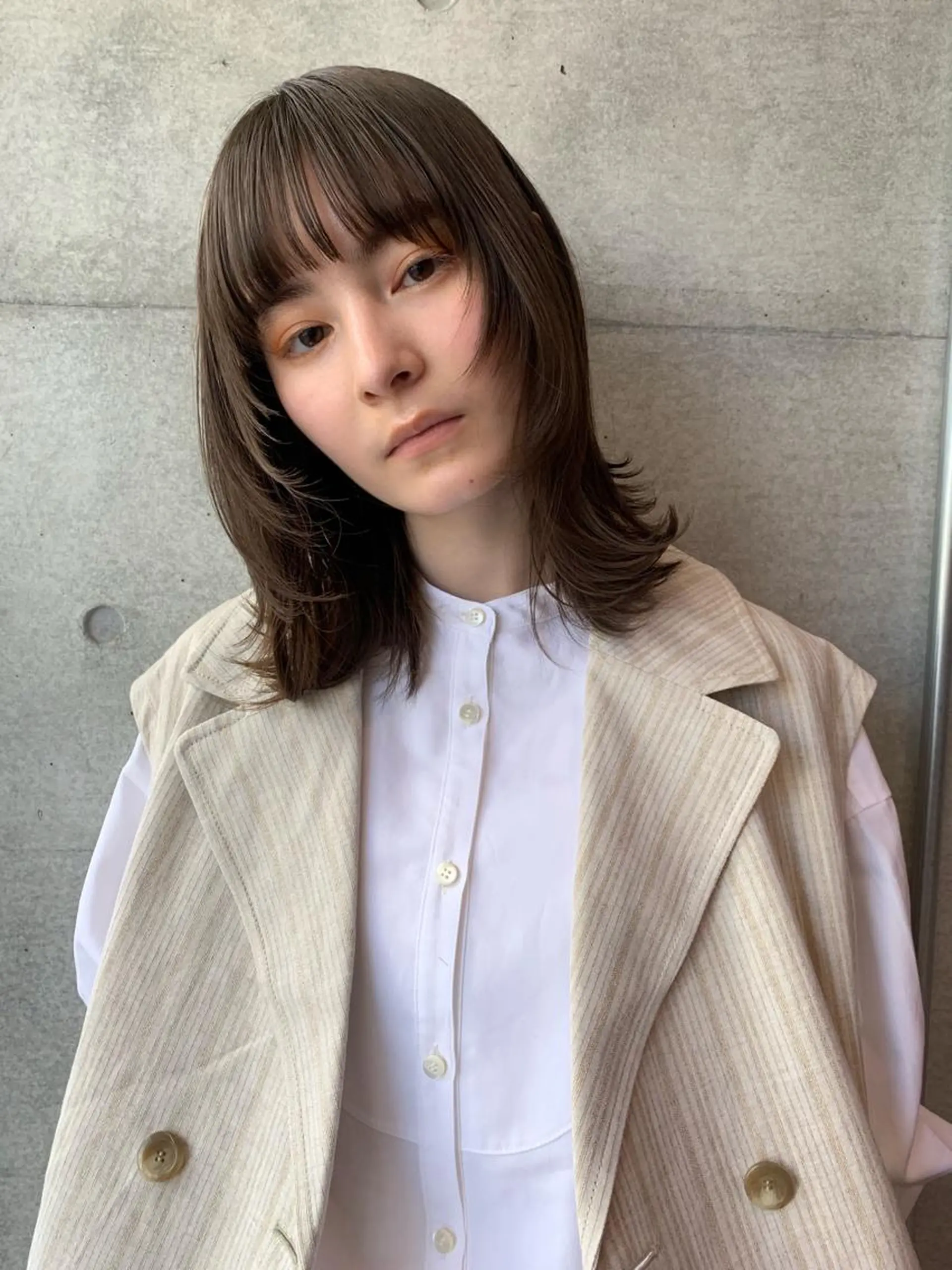 ミディアム ウルフカット カット ヘアカラー トリートメント オシャレ髪✔️ 店長オオキアキヒロのヘアスタイル