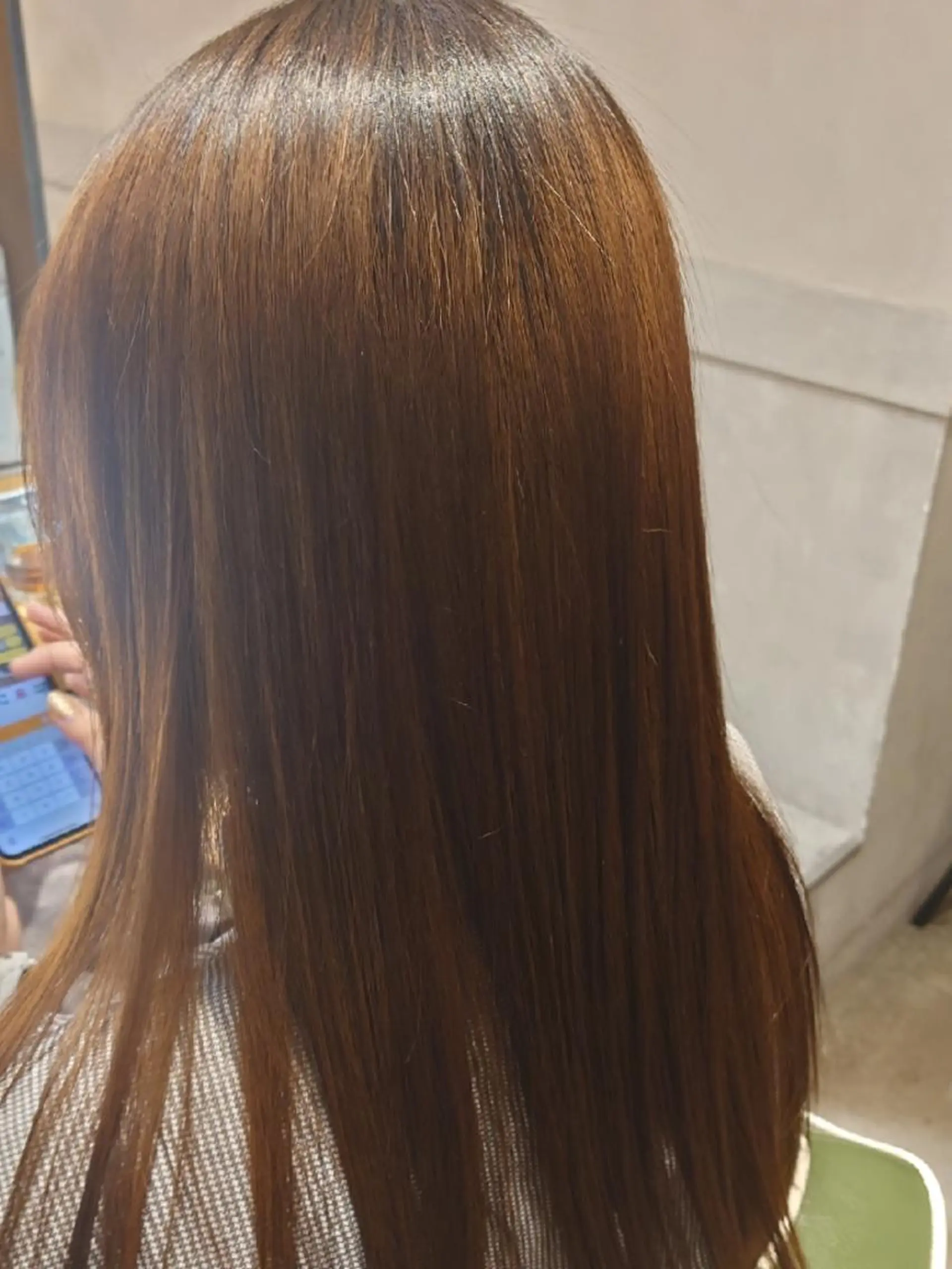 ロング カラー 縮毛矯正 あいだ🐼ミニモ ２月限定クーポン配信のヘアスタイル