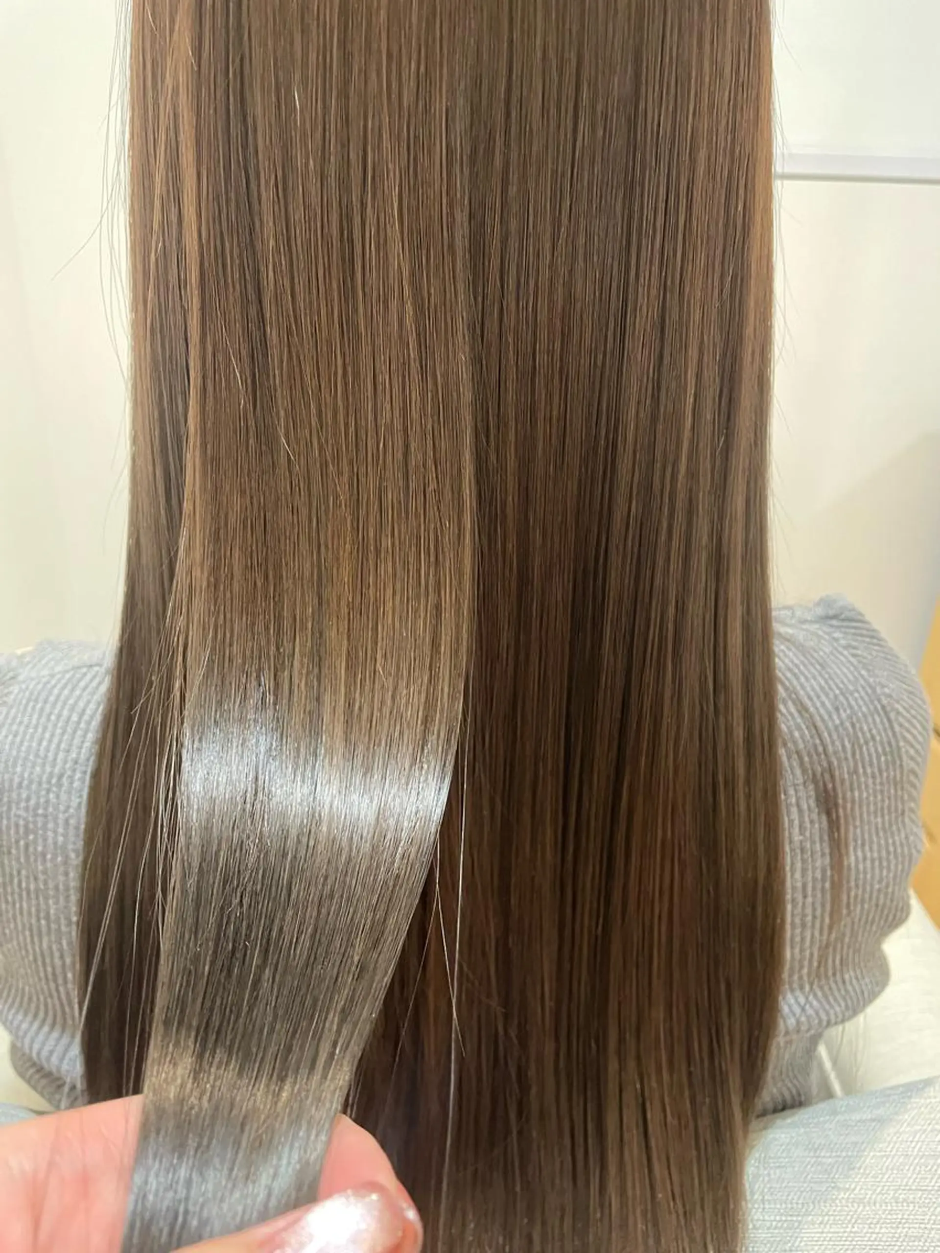 ロング カラー カット ヘアカラー トリートメント やました りなのヘアスタイル