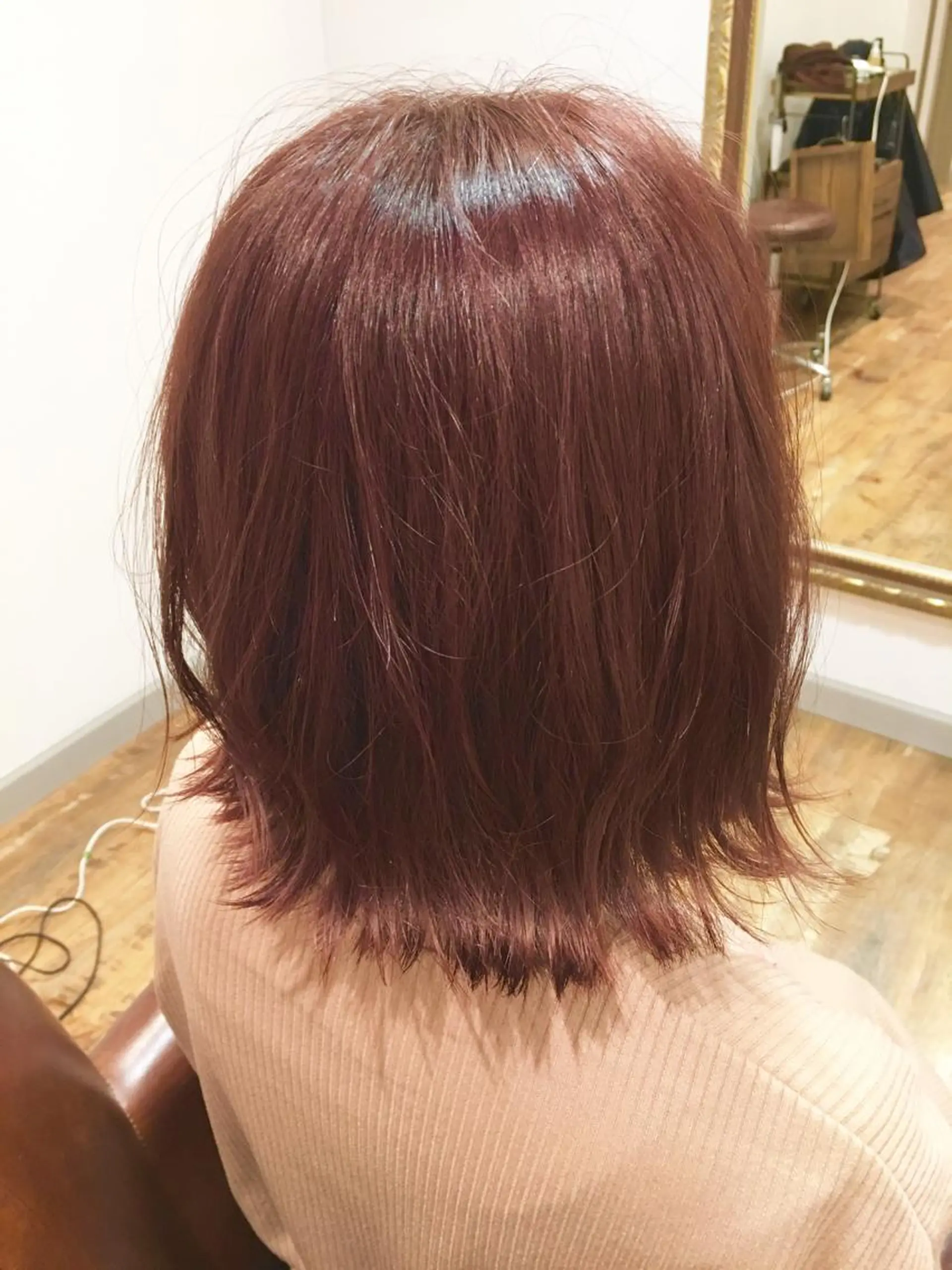 ミディアム カラー ピンクカラー 美髪・髪質改善 有田怜平のヘアスタイル