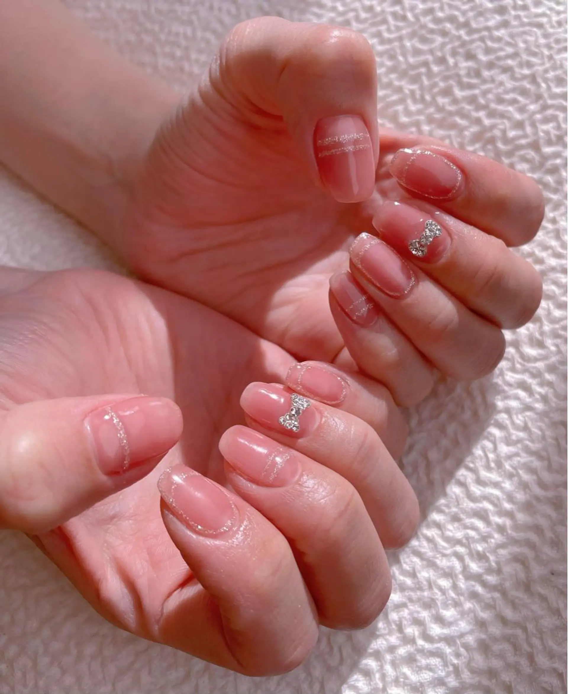 ネイル シルバー ハンドネイル ネイリスト ❄️ユキ❄️のネイルデザイン