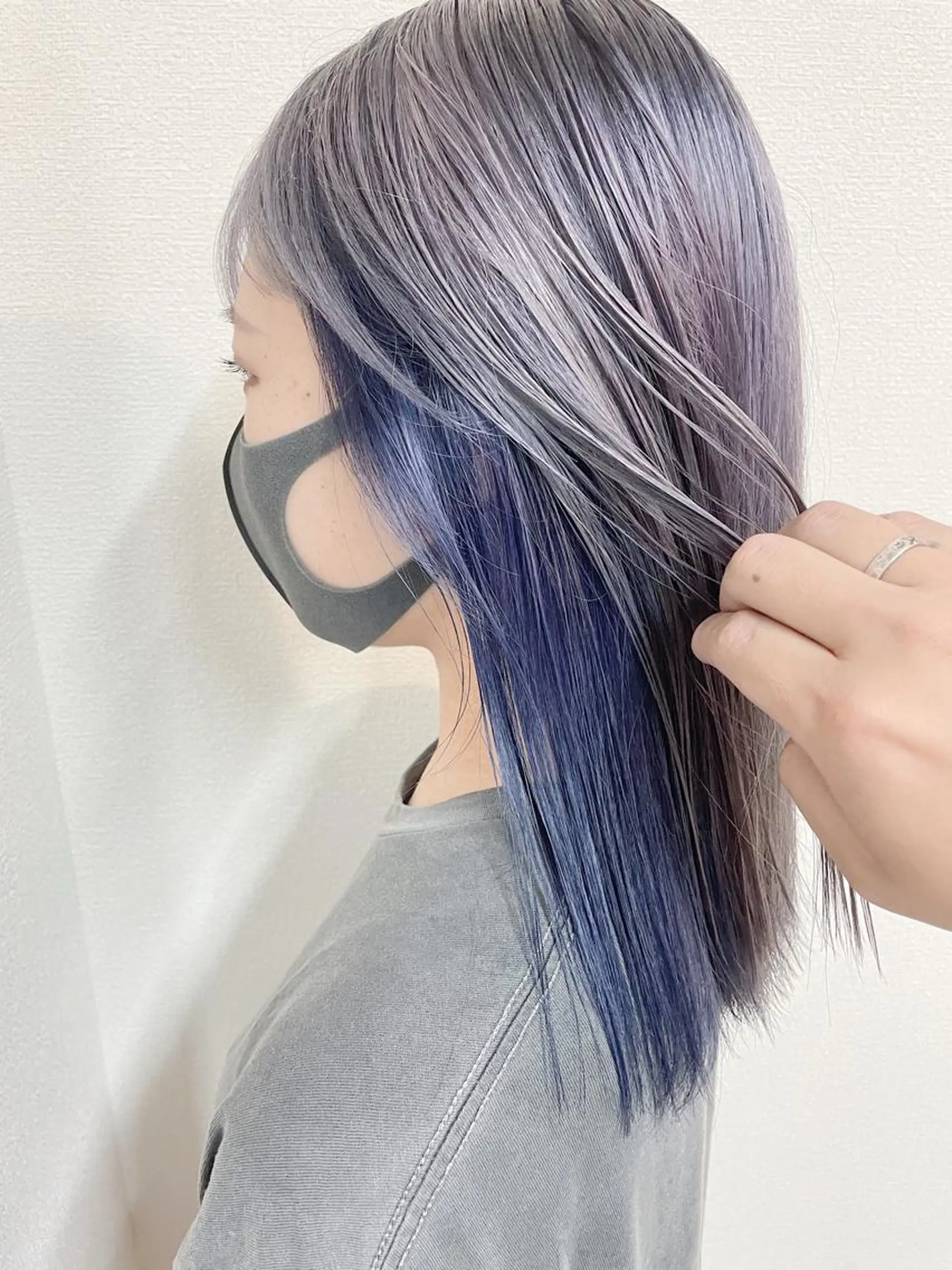 ミディアム カラー ケアブリーチ /髪質 改善/古橋圭史郎のヘアスタイル