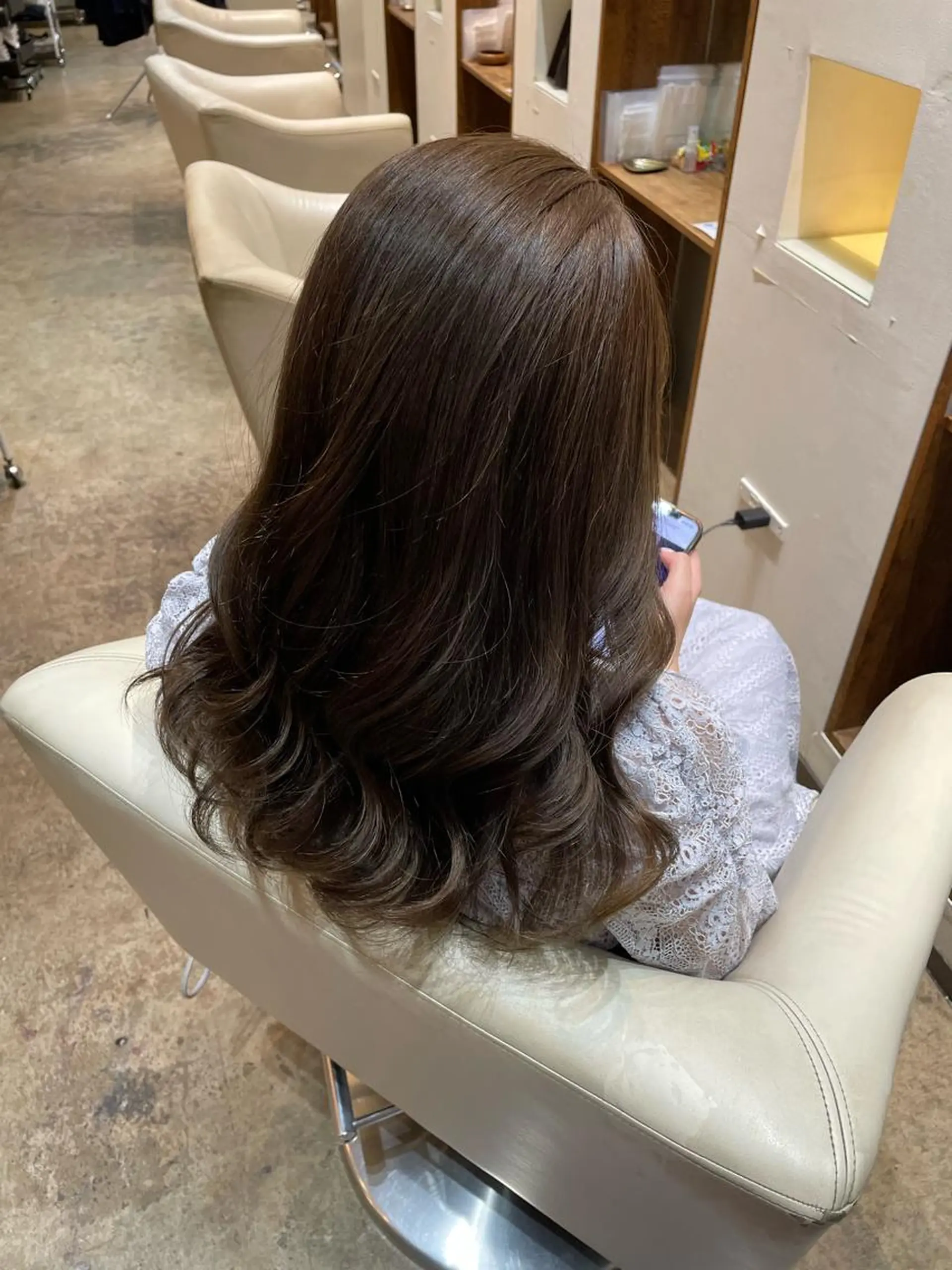 ロング カラー カット ヘアカラー トリートメント 【完全個室】髪質改善 暖色カラー/山崎唯奈のヘアスタイル