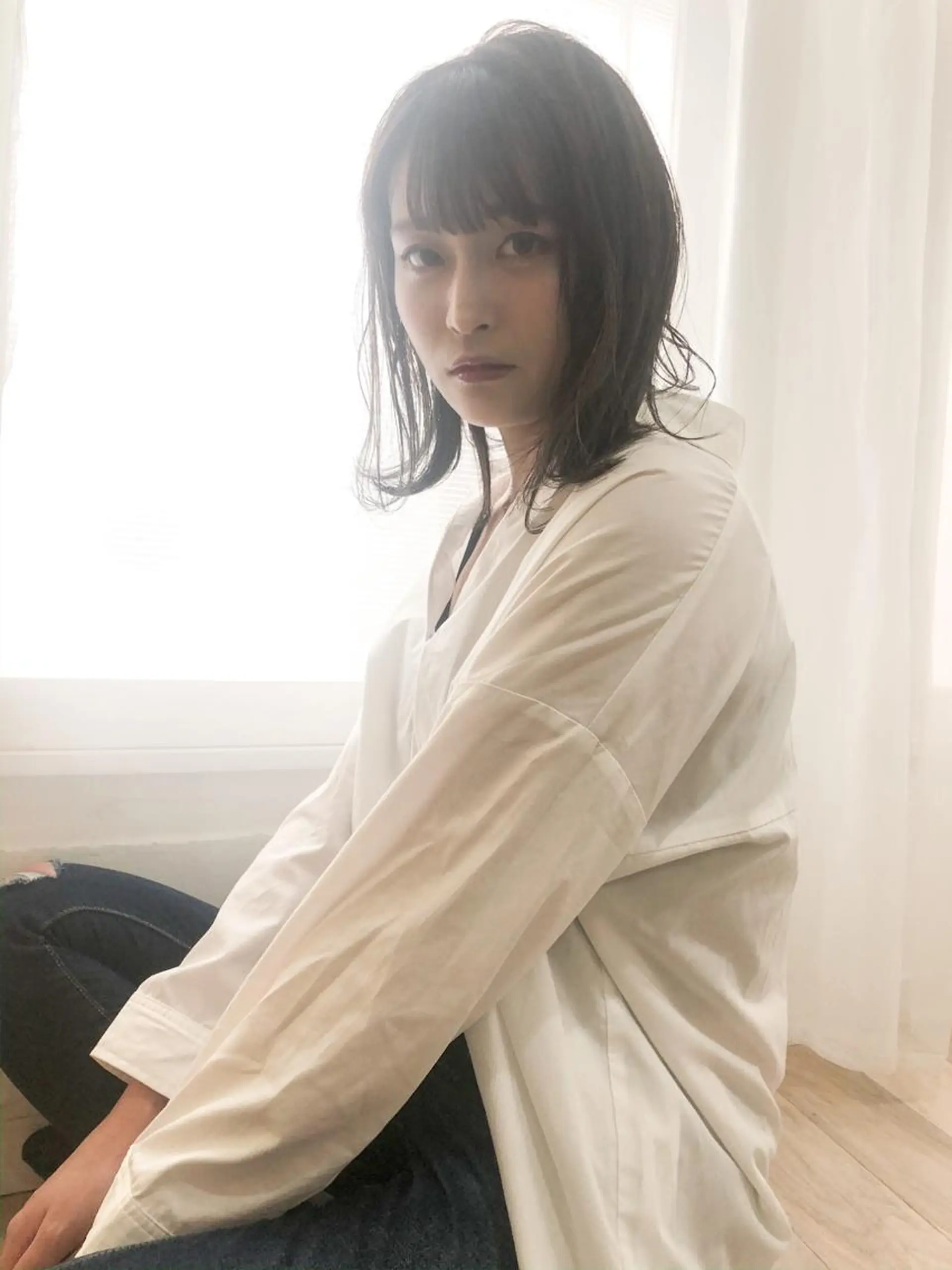 ミディアム カット ヘアカラー 縮毛矯正 トリートメント シンタニナオト /梅田茶屋町のヘアスタイル