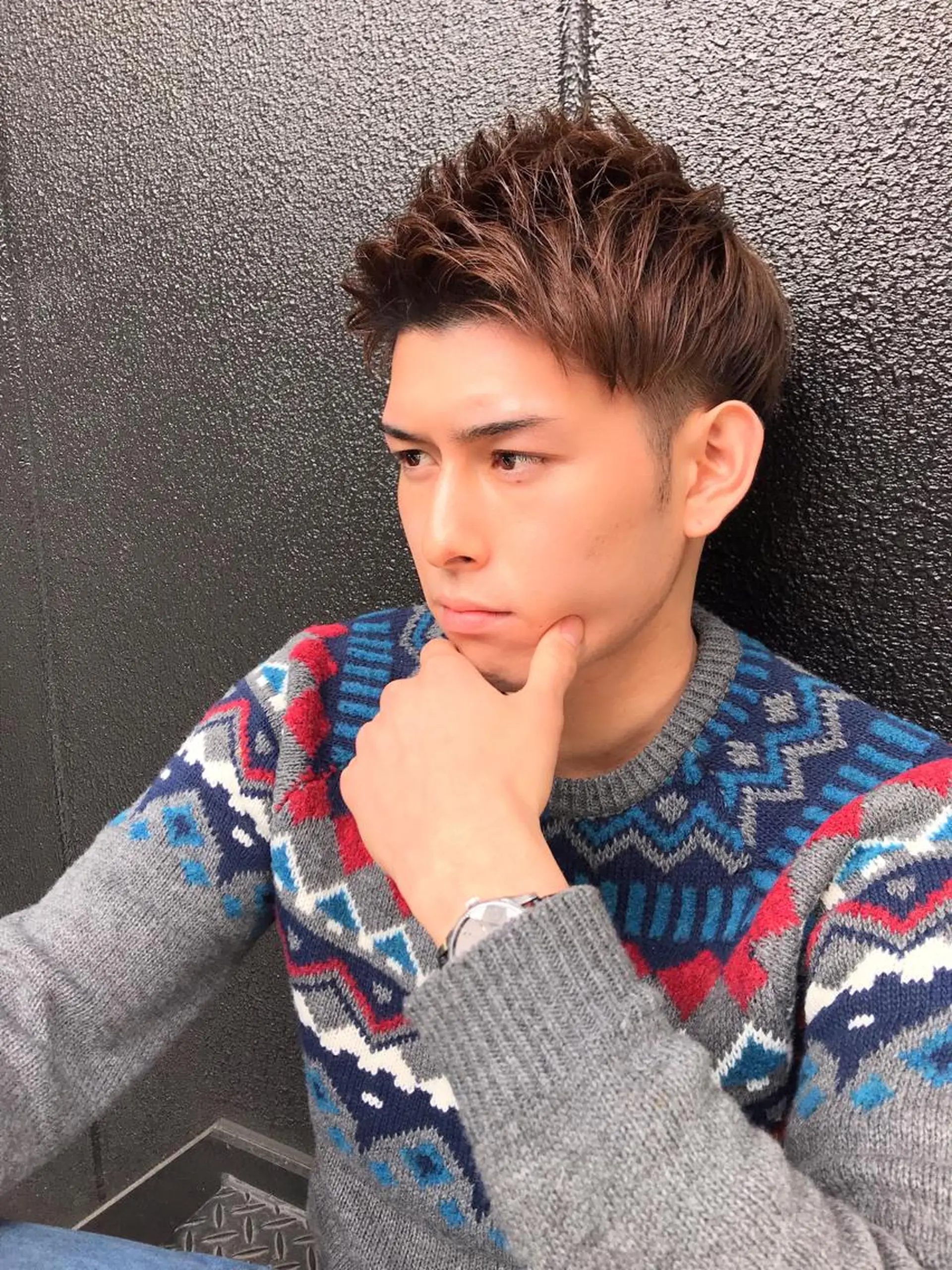 ショート カラー メンズ 【代表】 高瀬慎也/縮毛矯正のヘアスタイル