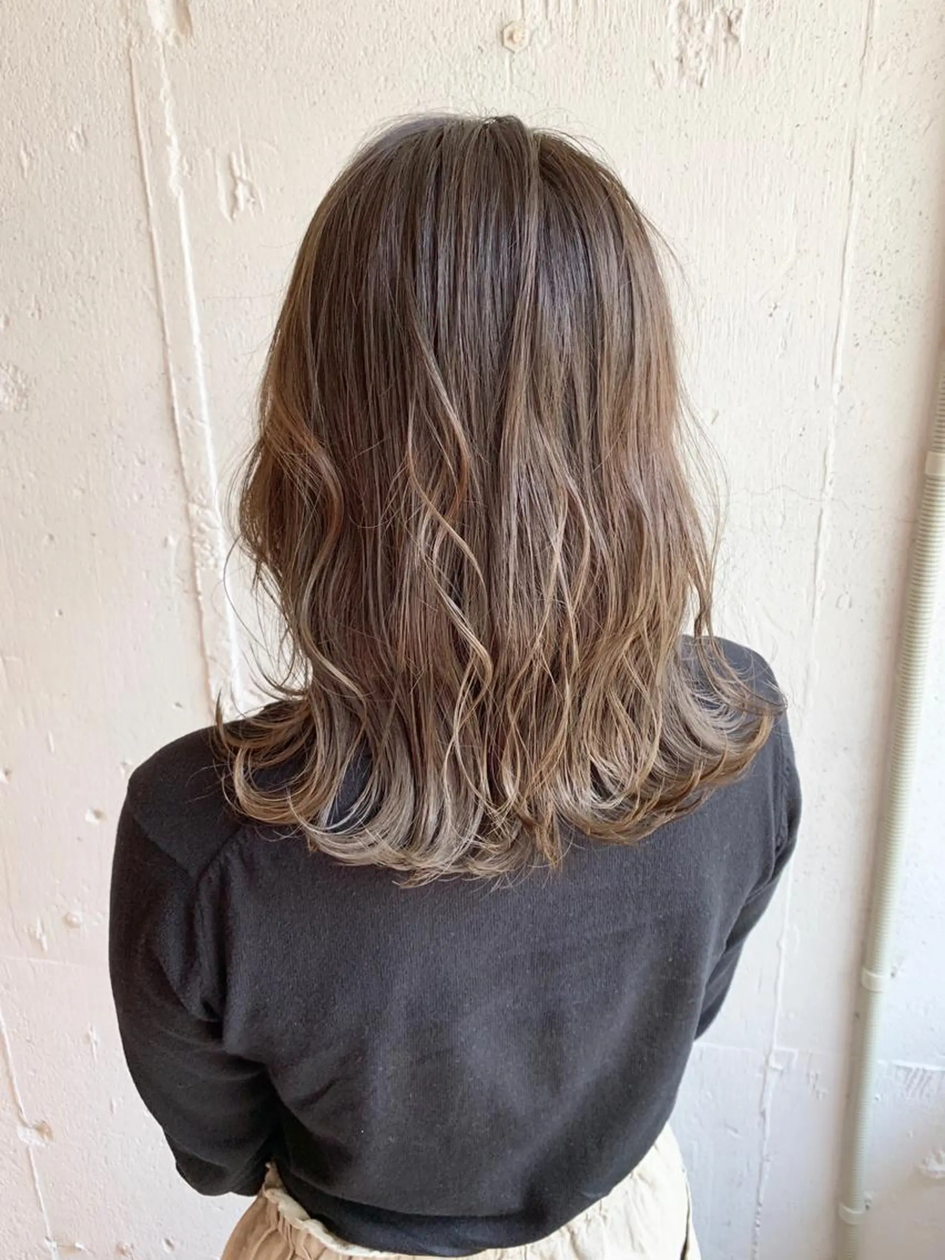 ミディアム カラー グレージュ カーキグレージュ 💈平島 拓也💈のヘアスタイル