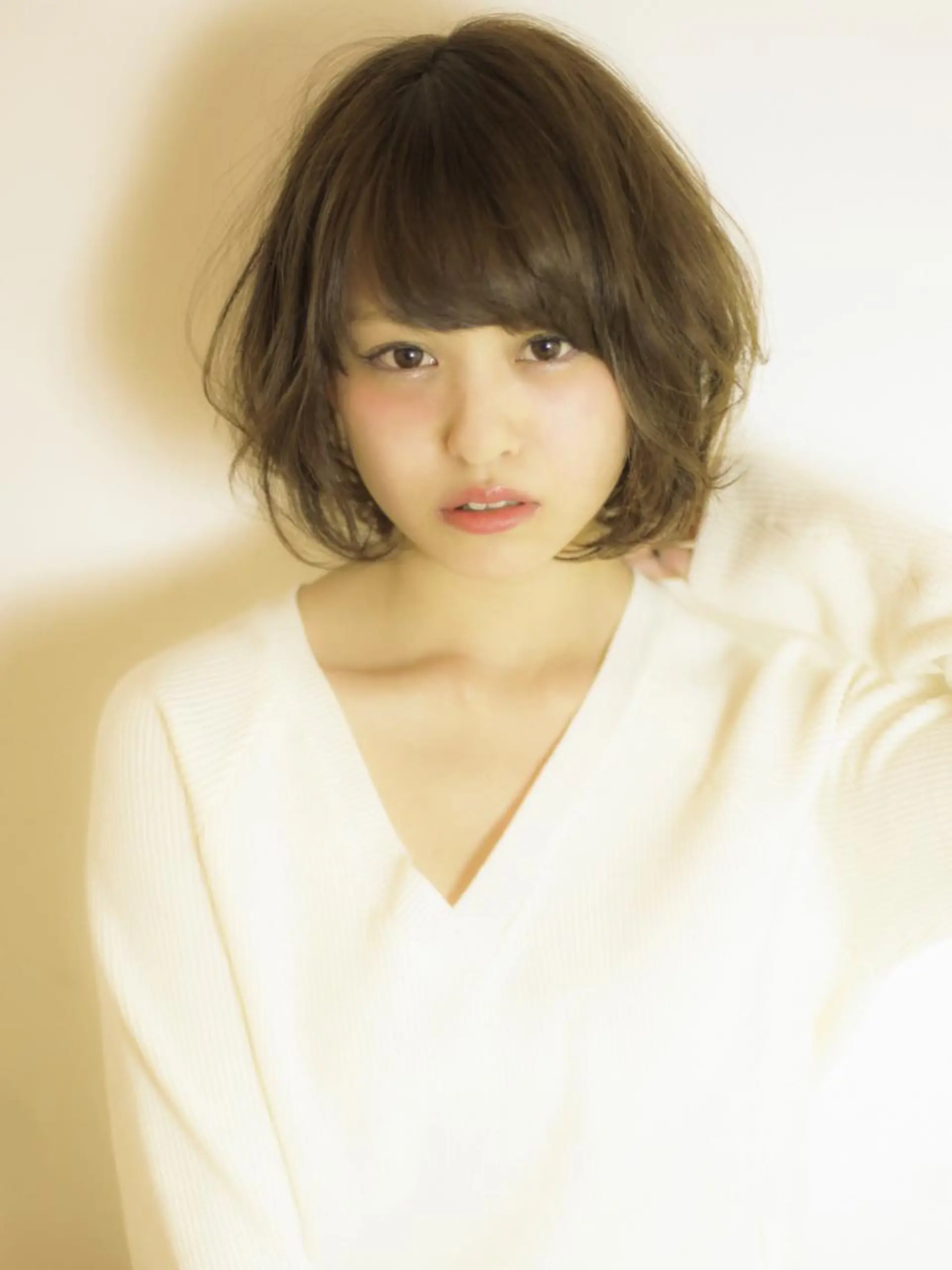 ショート カラー パーマ 伸ばしかけ VIVIE【ヴィヴィ】所属・髪質改善/韓国風 レイヤー/田村祐樹のヘアスタイル