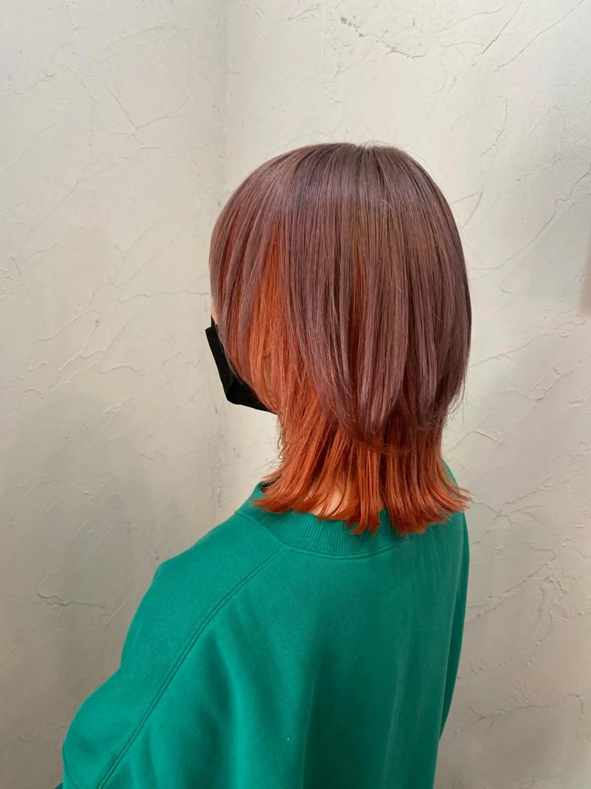 ミディアム カラー ベージュカラー オレンジ ピンクカラー ピンクベージュ 🍇おぐら めぐみ🍇のヘアスタイル