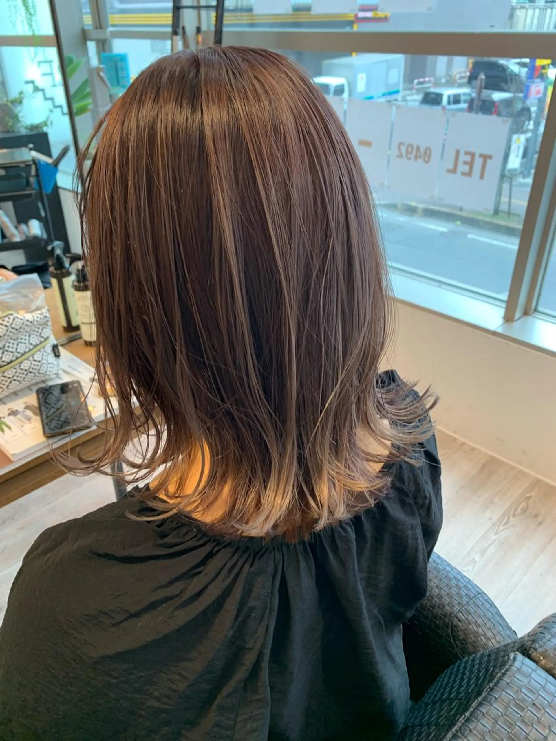 カラー バレイヤージュ グラデーションカラー ボブ ヘアカラー トリートメント PADOU平松 典幸のヘアスタイル