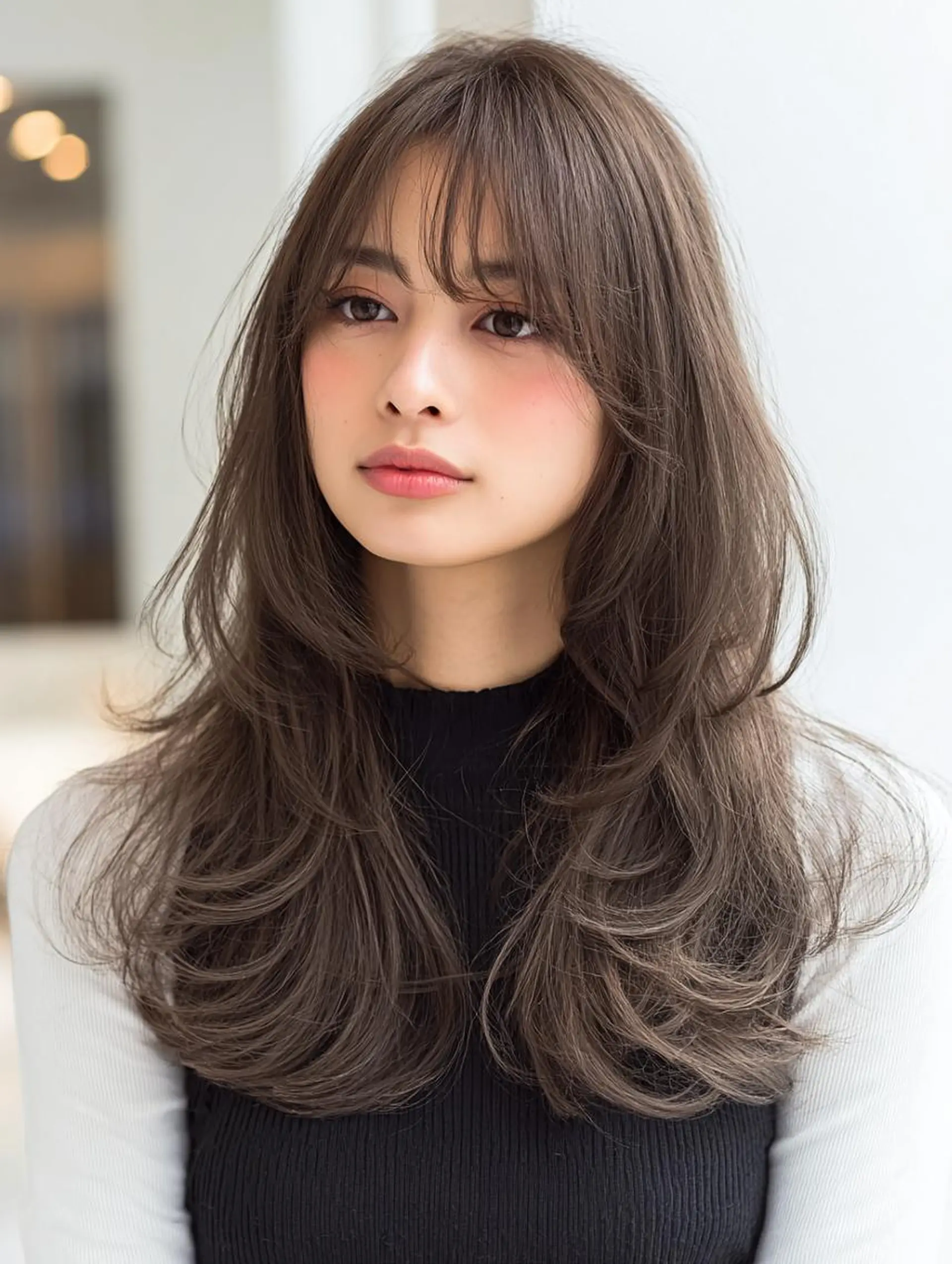 セミロング ハッシュカット 髪質改善 レイヤーカット 縮毛矯正 トリートメント カット ヘアカラー トリートメント 生艶髪＆レイヤー🔔 渋谷お薦めNo.1✨のヘアスタイル