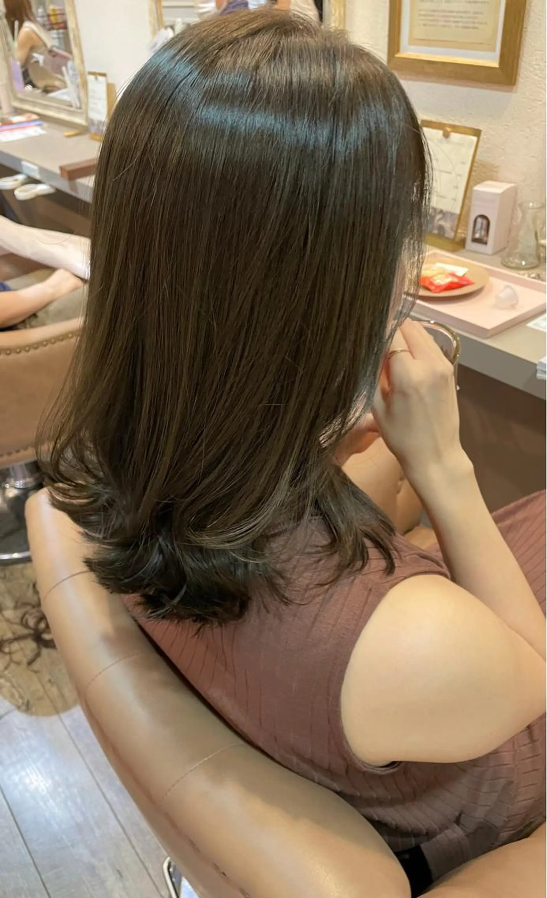 ミディアム カラー グレージュ 沖縄/ヘアアレンジ /ナカノのヘアスタイル