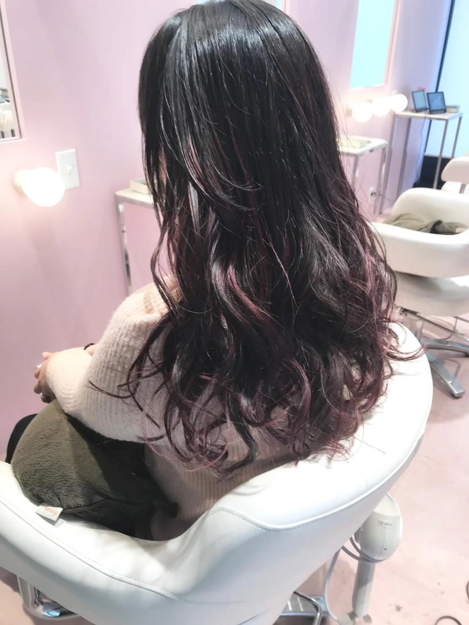 セミロング ハイライト カット ヘアカラー トリートメント 所渉/韓国レイヤー /ウルフカットのヘアスタイル