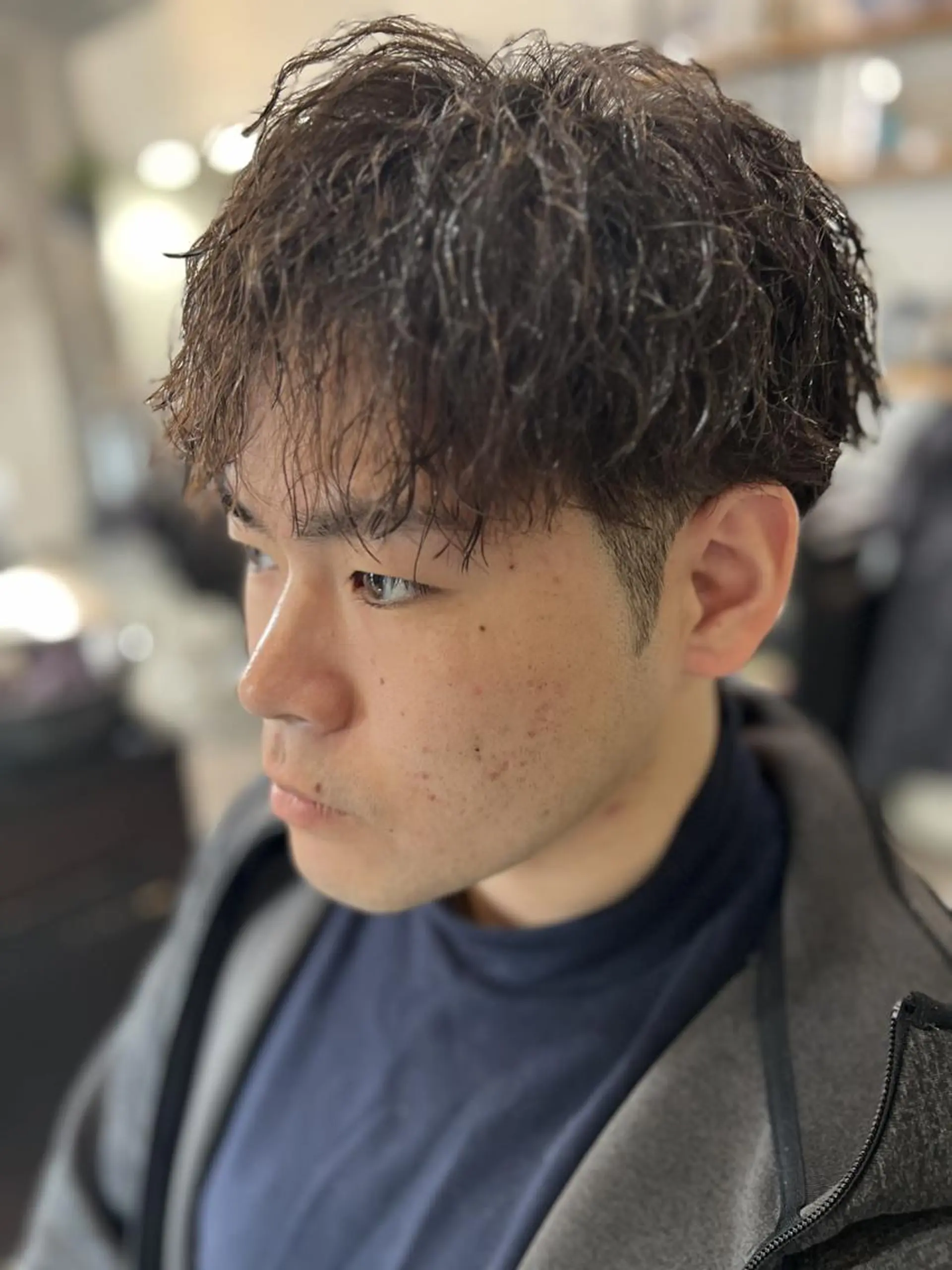 ショート メンズ メンズパーマ 髪質改善 ショートヘア トリートメント 酸性ストレート Glimpse  大濠店所属・赤嶺/メンズカット メンズパーマのヘアスタイル