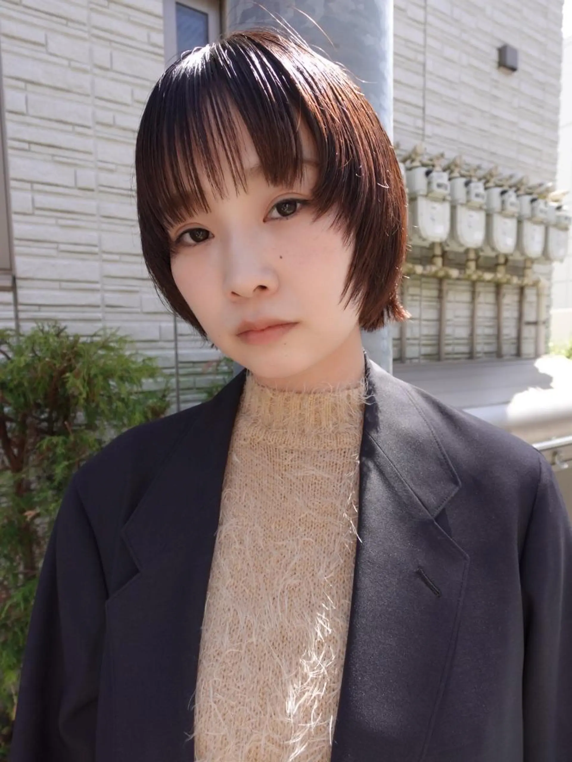 カラー ミディアム パーマ ショートボブ ミディアムパーマ アディクシーカラー ブリーチ ケアブリーチ カット ヘアカラー CEINE OURのヘアスタイル