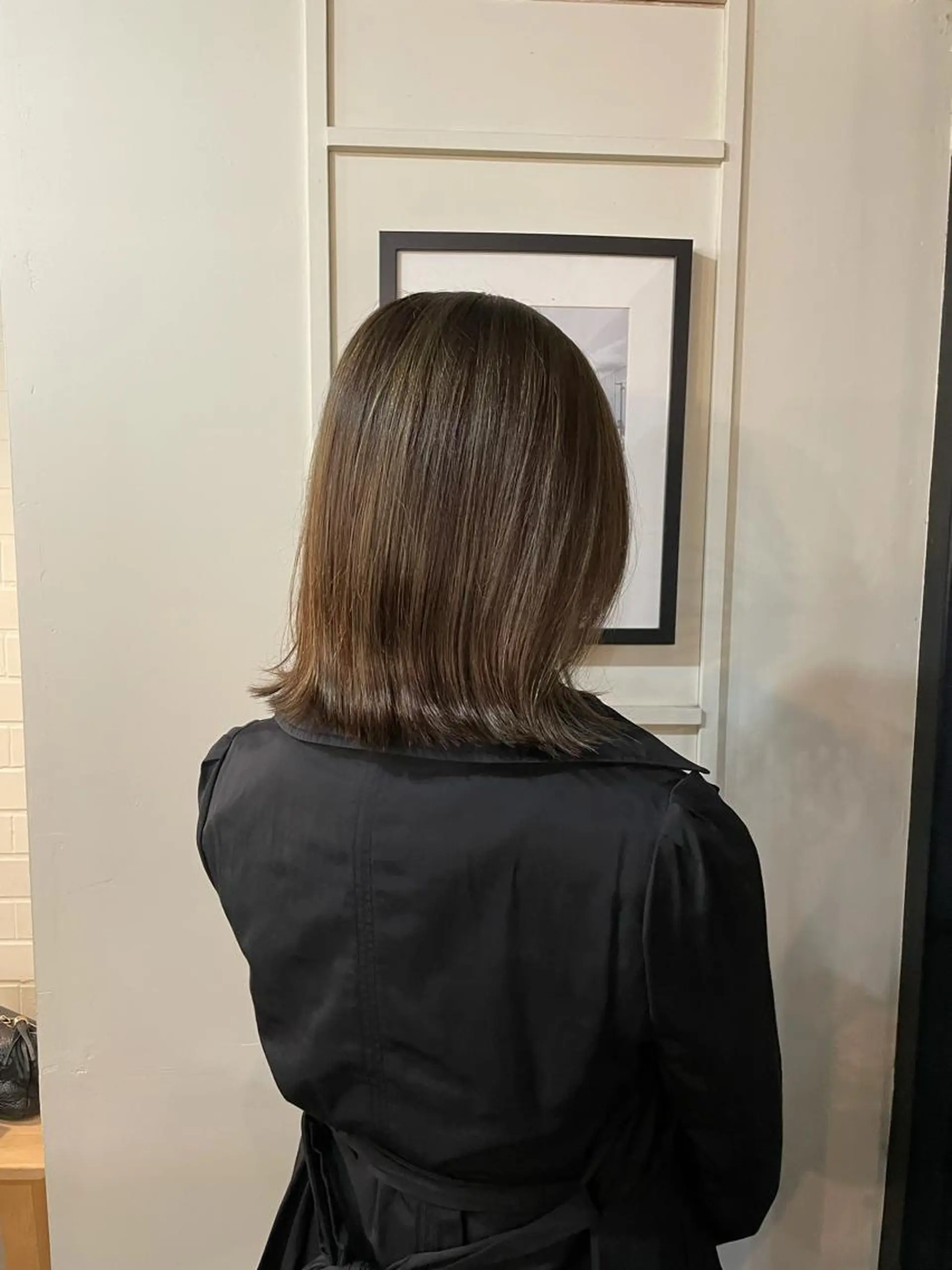 ミディアム カラー ベージュカラー グレージュ ハイライトカラー ハイライト ナガミネアリサ/ 学芸大学/海外ヘアのヘアスタイル