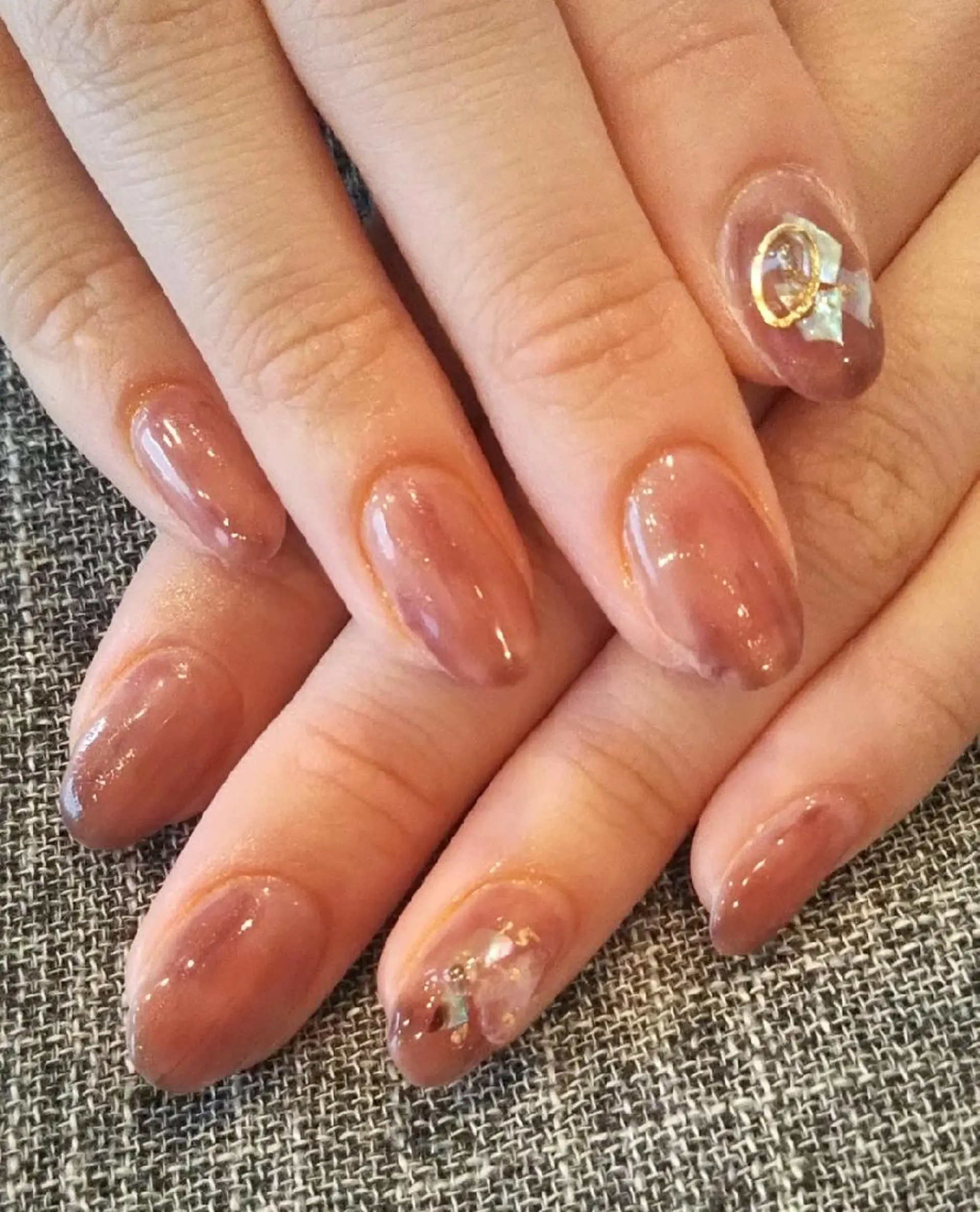 ネイル ブラウン ハンドネイル private salon mieのネイルデザイン