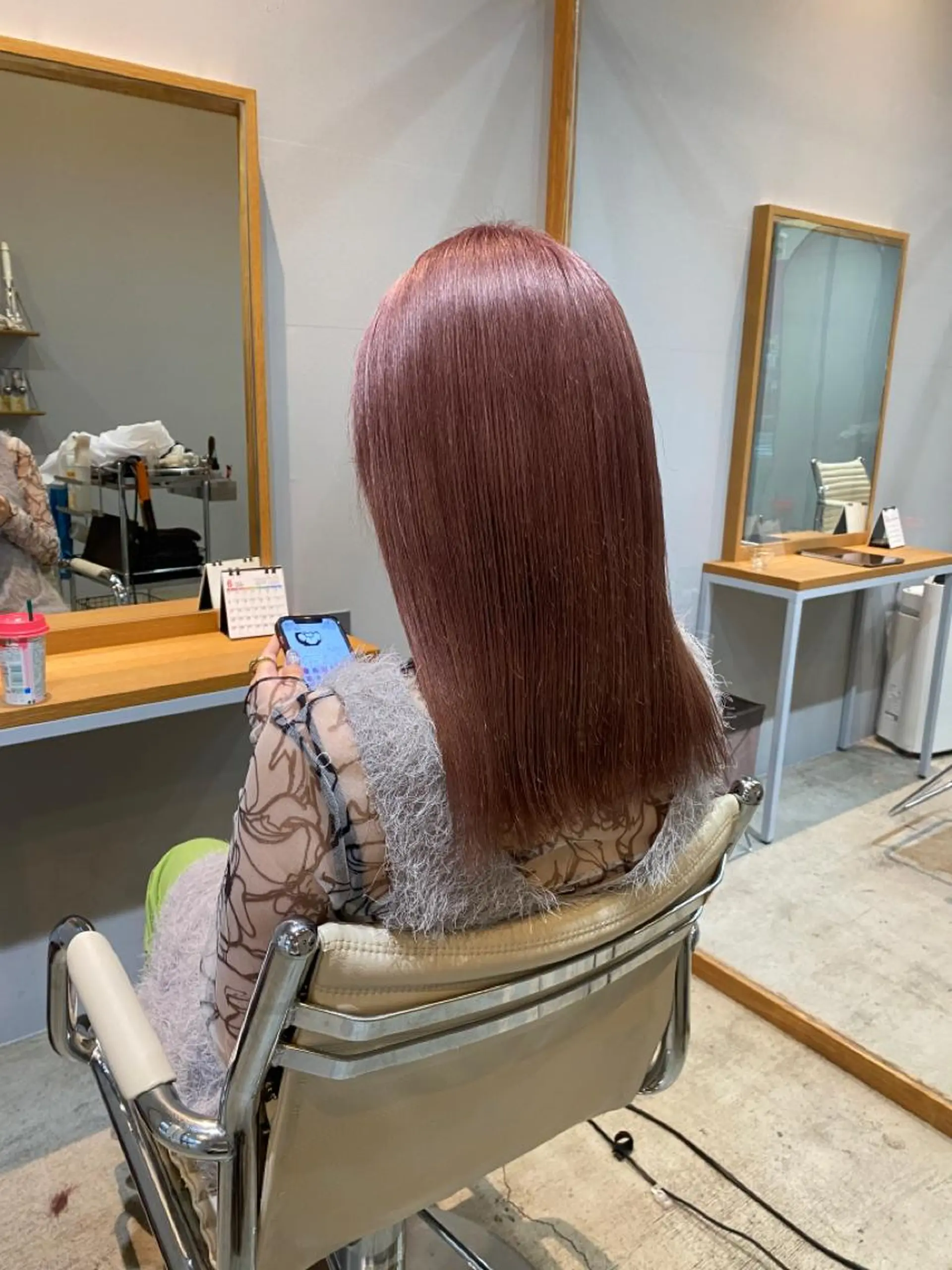 ロング カット ヘアカラー F-card所属・shiga mariaのヘアスタイル