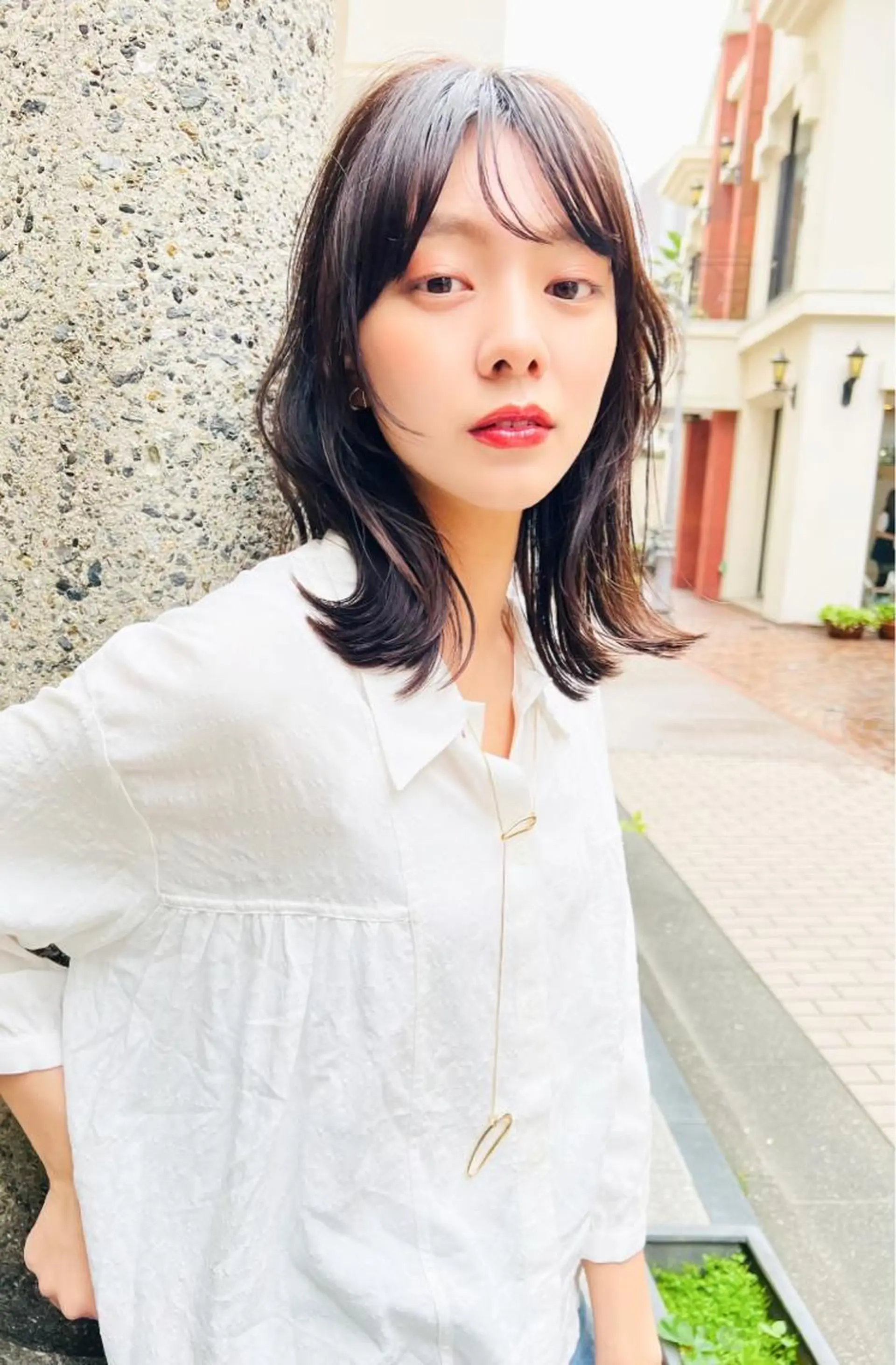 ミディアム カラー 韓国風ヘア MUSASHI ブリーチカラー◎のヘアスタイル