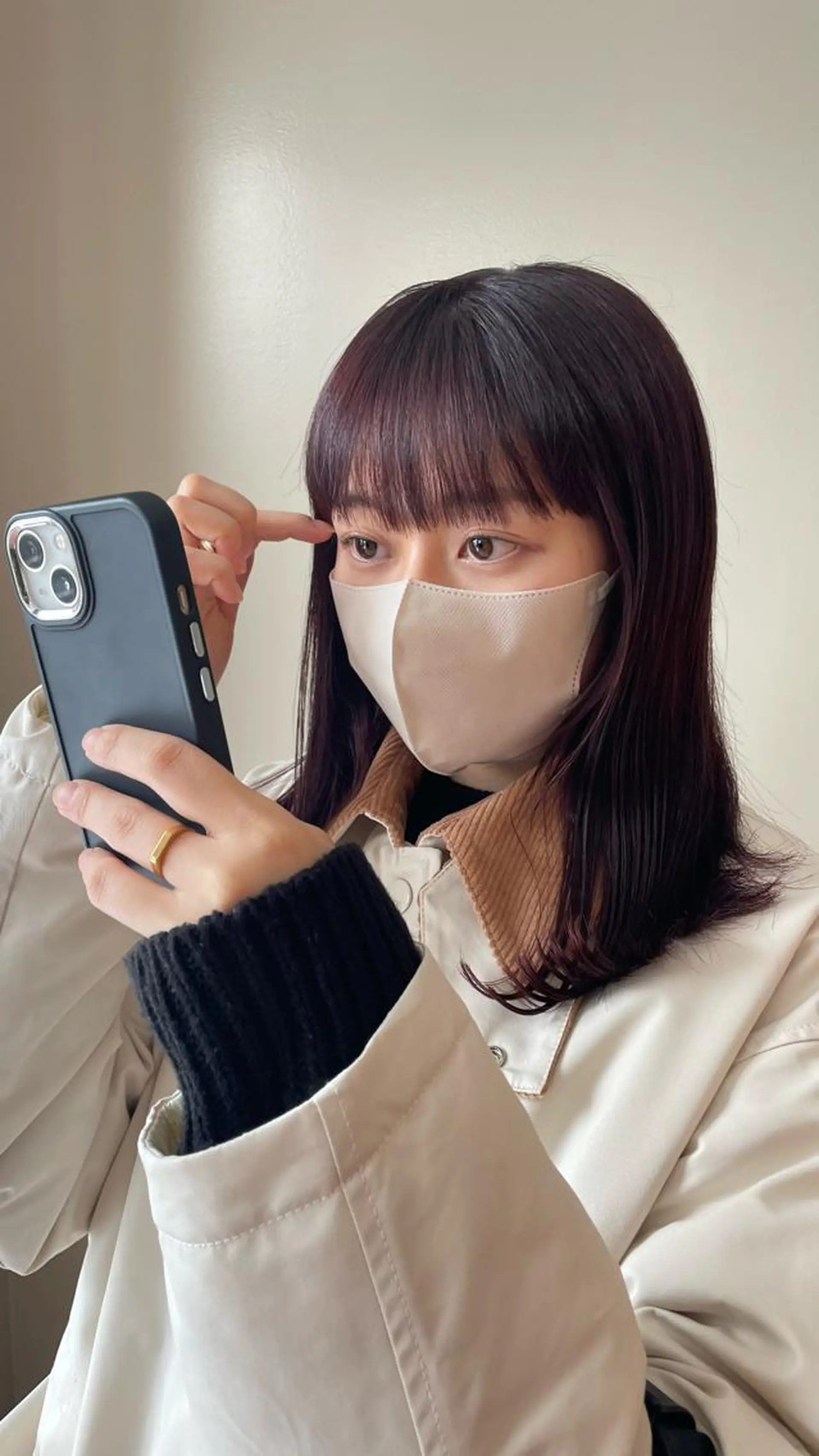 ミディアム レッドブラウン 🎀 minori おたく美容師 🪽のヘアスタイル