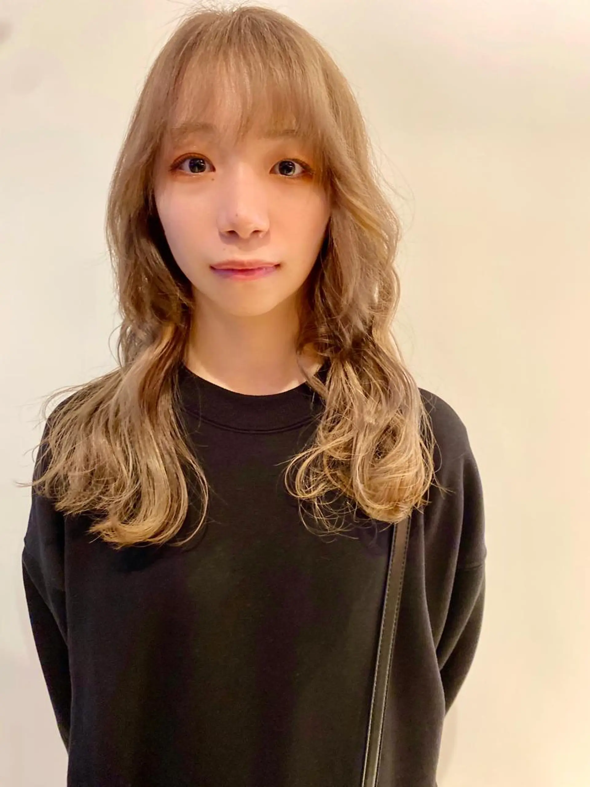 ロング ミストバング ハイライト 学生 nambu-GARDEN所属・上田 昂雅のヘアスタイル