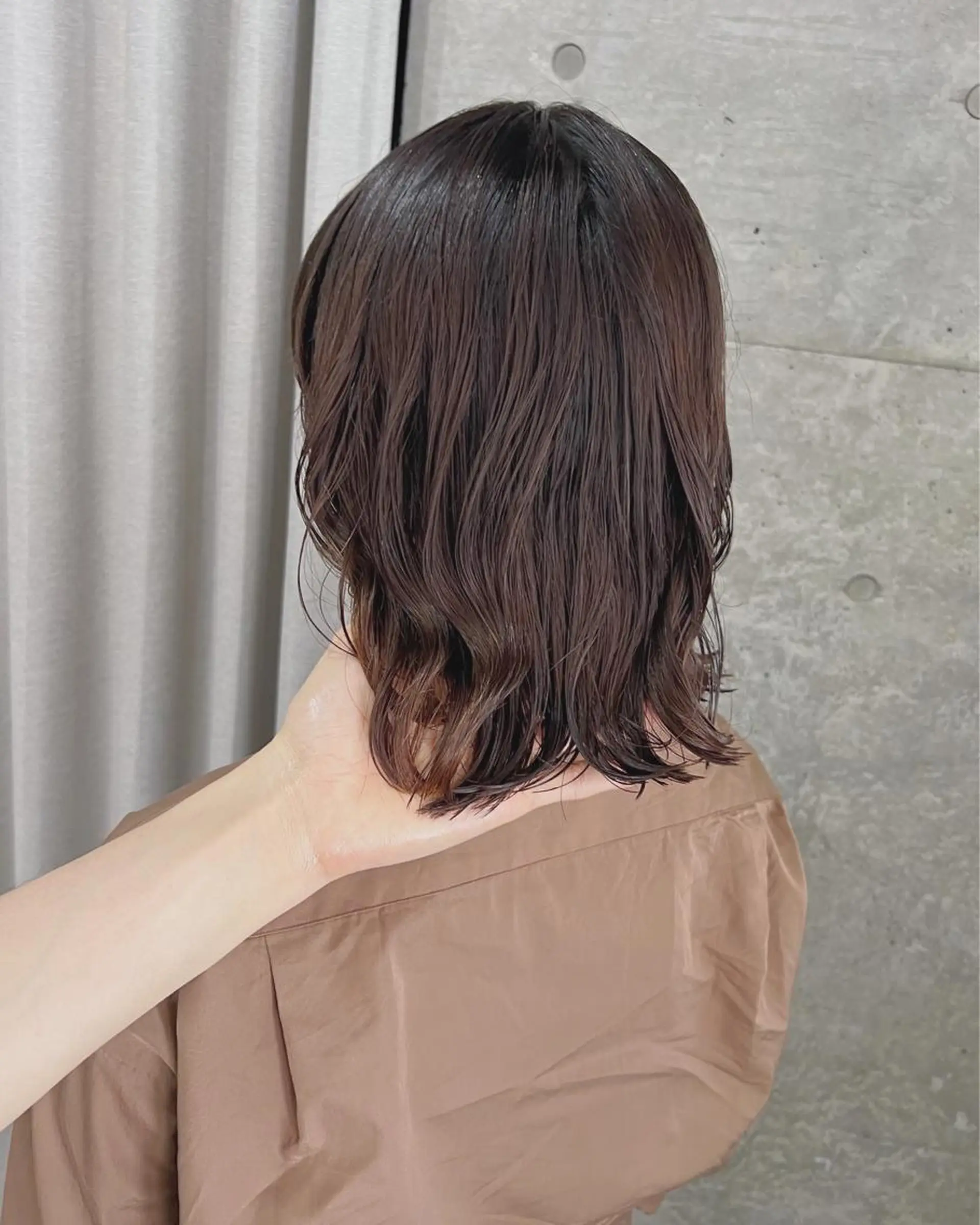 ミディアム パーマ ボブパーマコテ巻き風 パーマNo1深江秀平のヘアスタイル