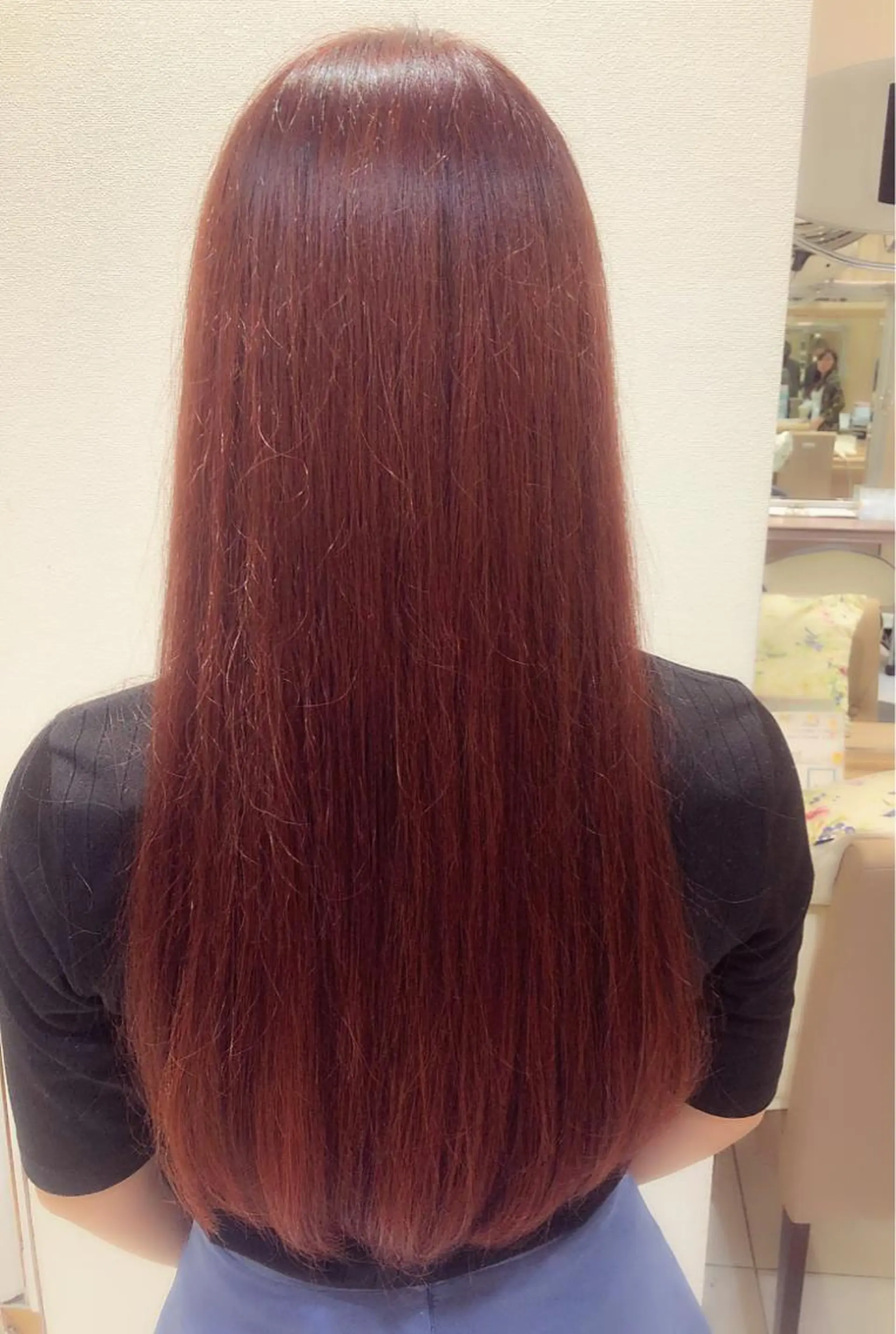 ロング カラー レッドカラー 完全美髪特化 髪質改善/島　悠輔のヘアスタイル