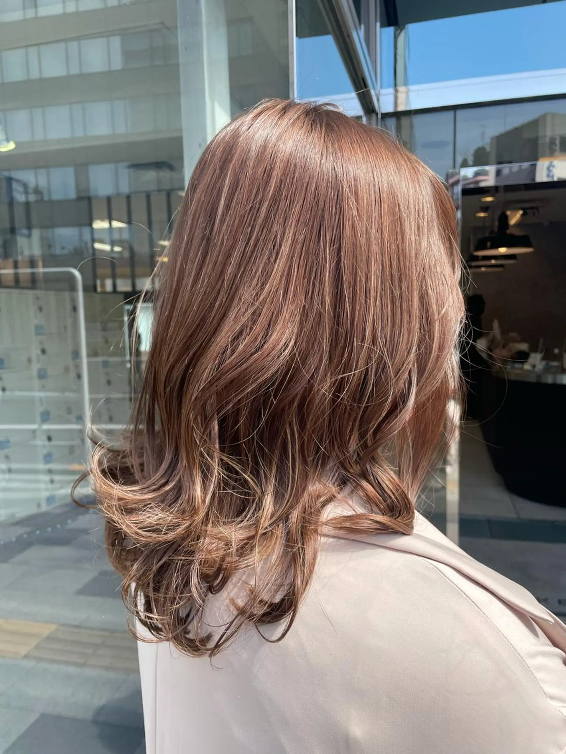 セミロング カラー ヘアアレンジ ヘアセット 🍒暖色カラー /やぎふうか🍒のヘアスタイル