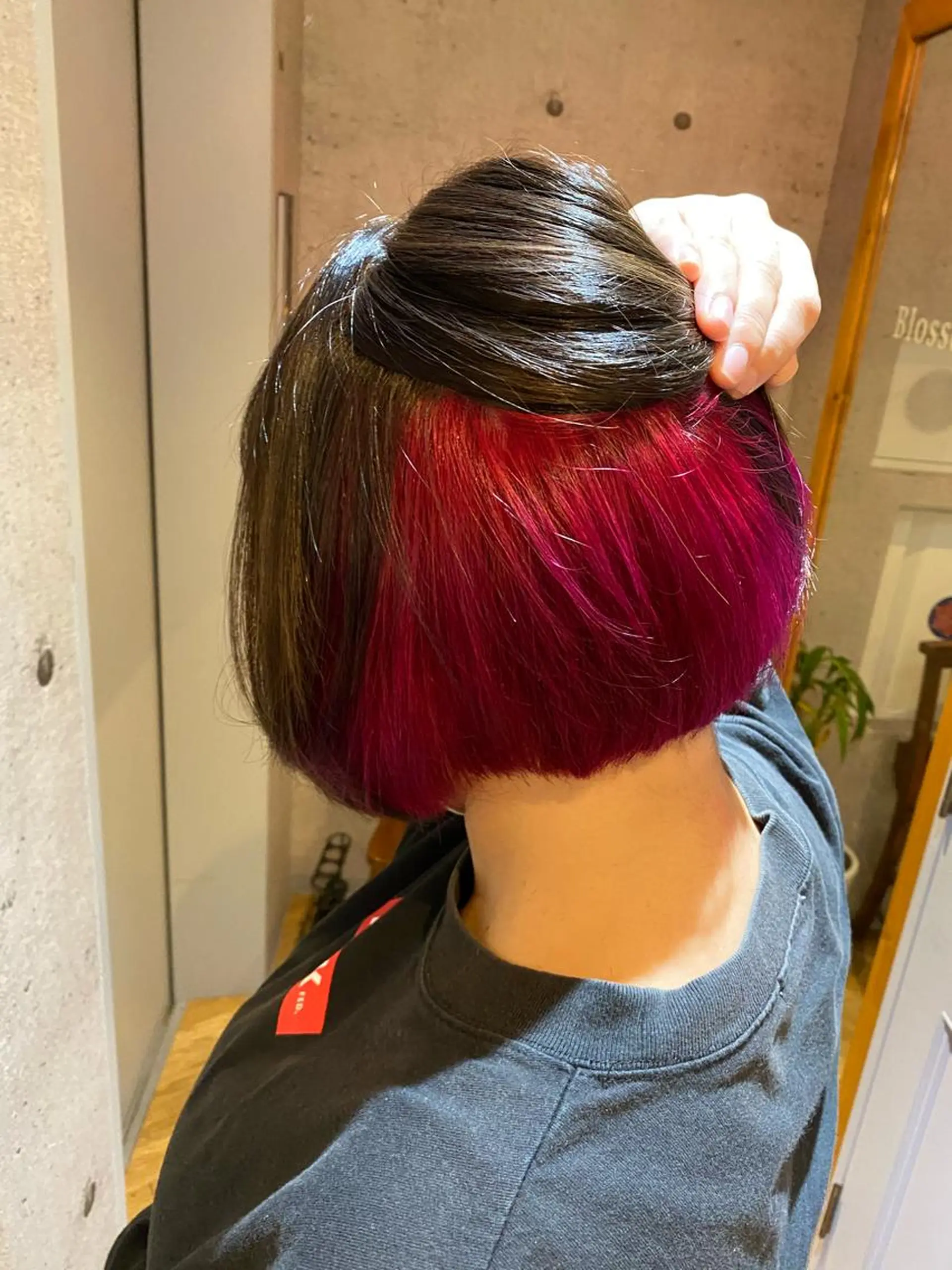 ショート カラー カシス インナーカラー Ando Raycoのヘアスタイル